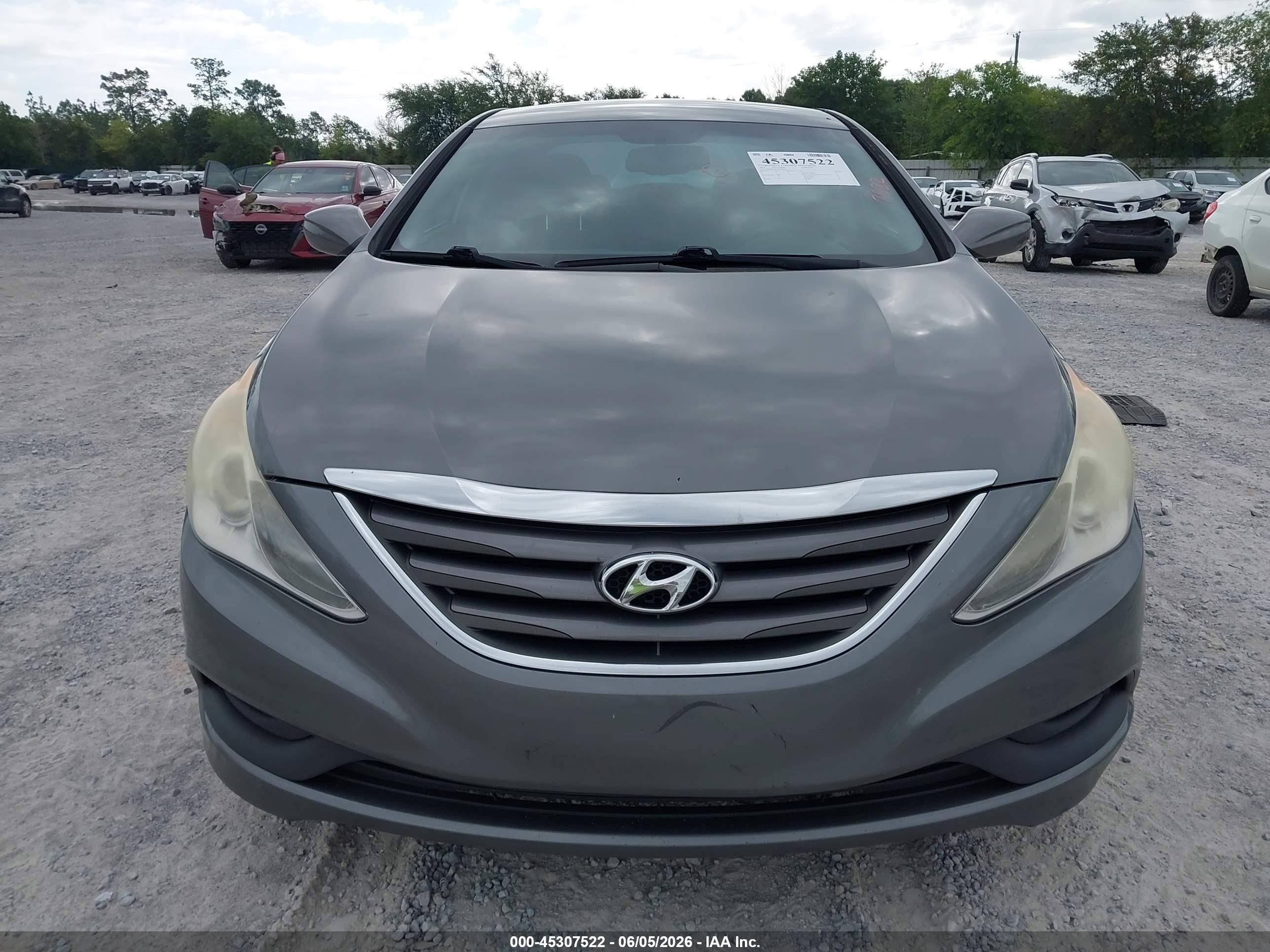 2014 Hyundai Sonata Gls Серый vin: 5NPEB4AC3EH865815