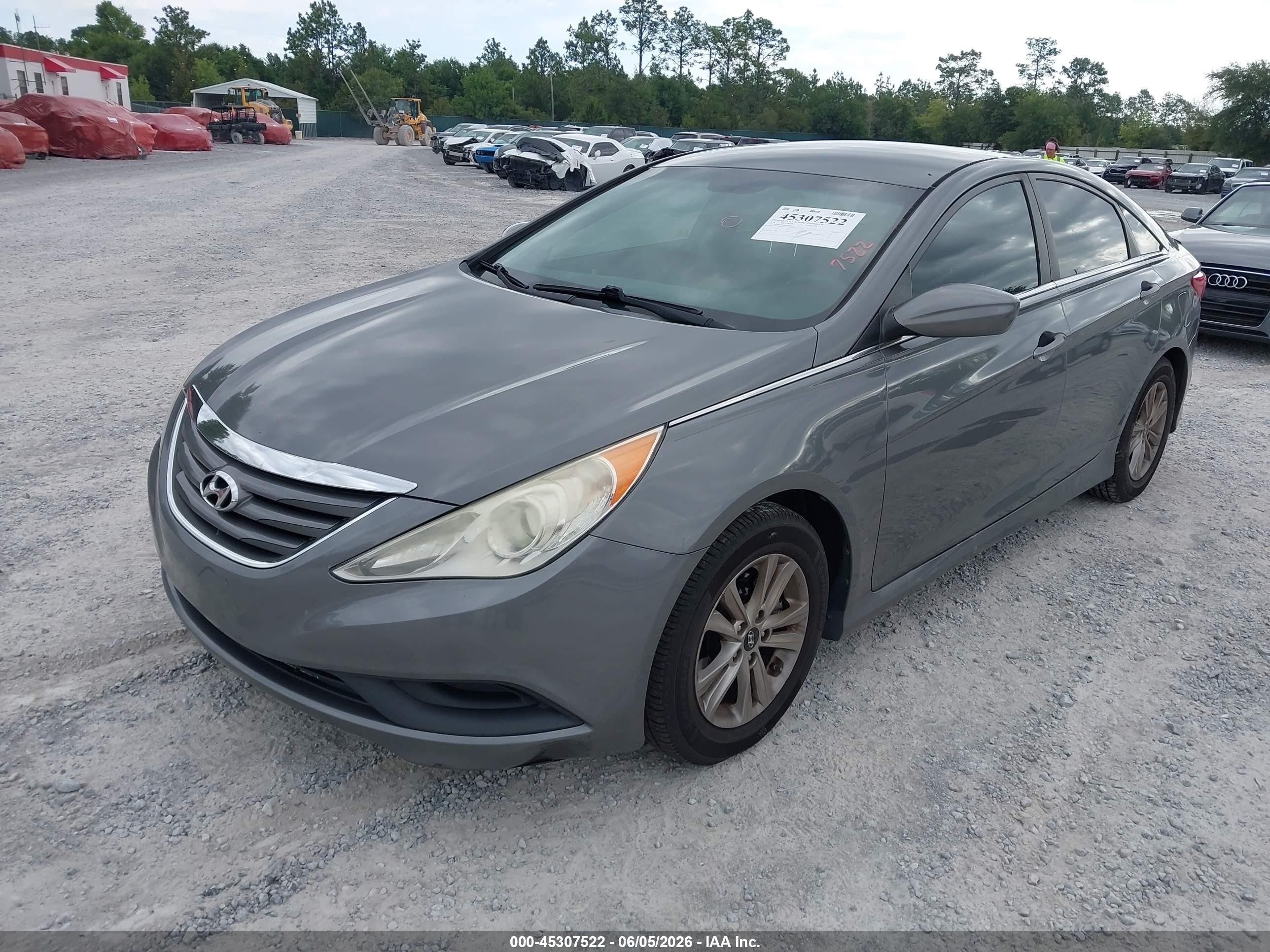 2014 Hyundai Sonata Gls Серый vin: 5NPEB4AC3EH865815