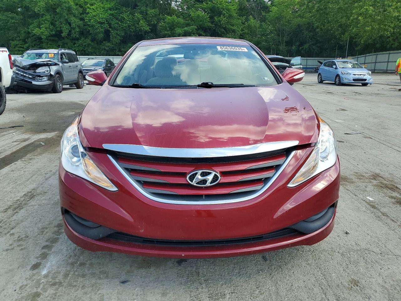 2014 Hyundai Sonata Gls Темно-бордовый vin: 5NPEB4AC3EH869878