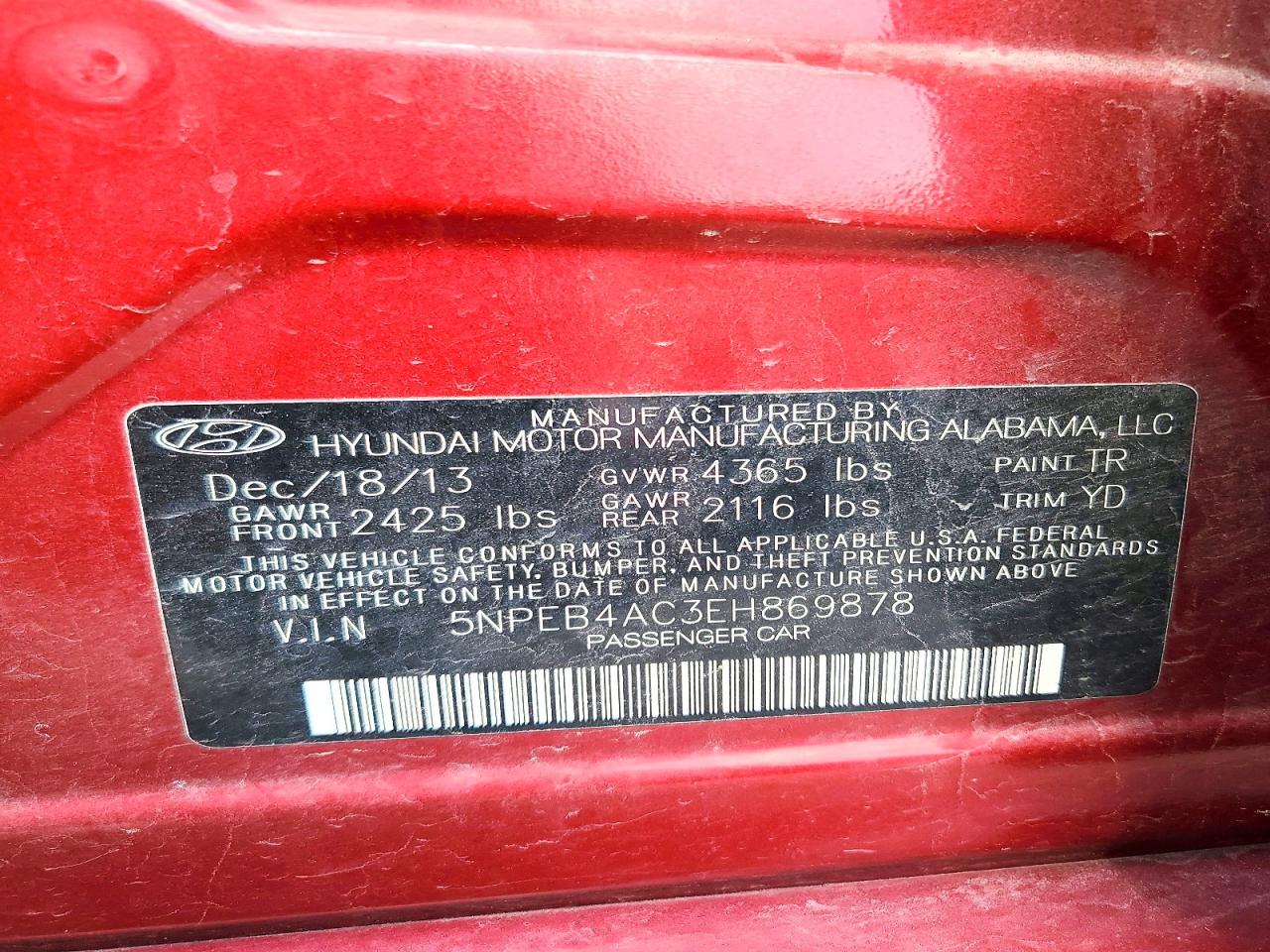 2014 Hyundai Sonata Gls Темно-бордовый vin: 5NPEB4AC3EH869878
