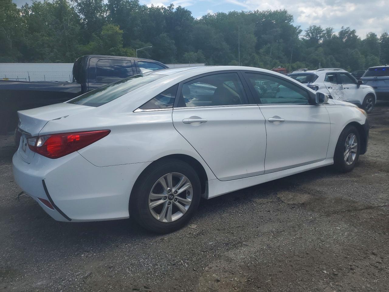 2014 Hyundai Sonata Gls White vin: 5NPEB4AC3EH879293
