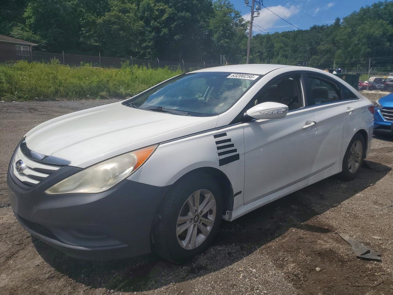 2014 Hyundai Sonata Gls White vin: 5NPEB4AC3EH879293