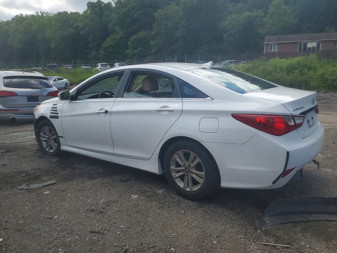 2014 Hyundai Sonata Gls White vin: 5NPEB4AC3EH879293