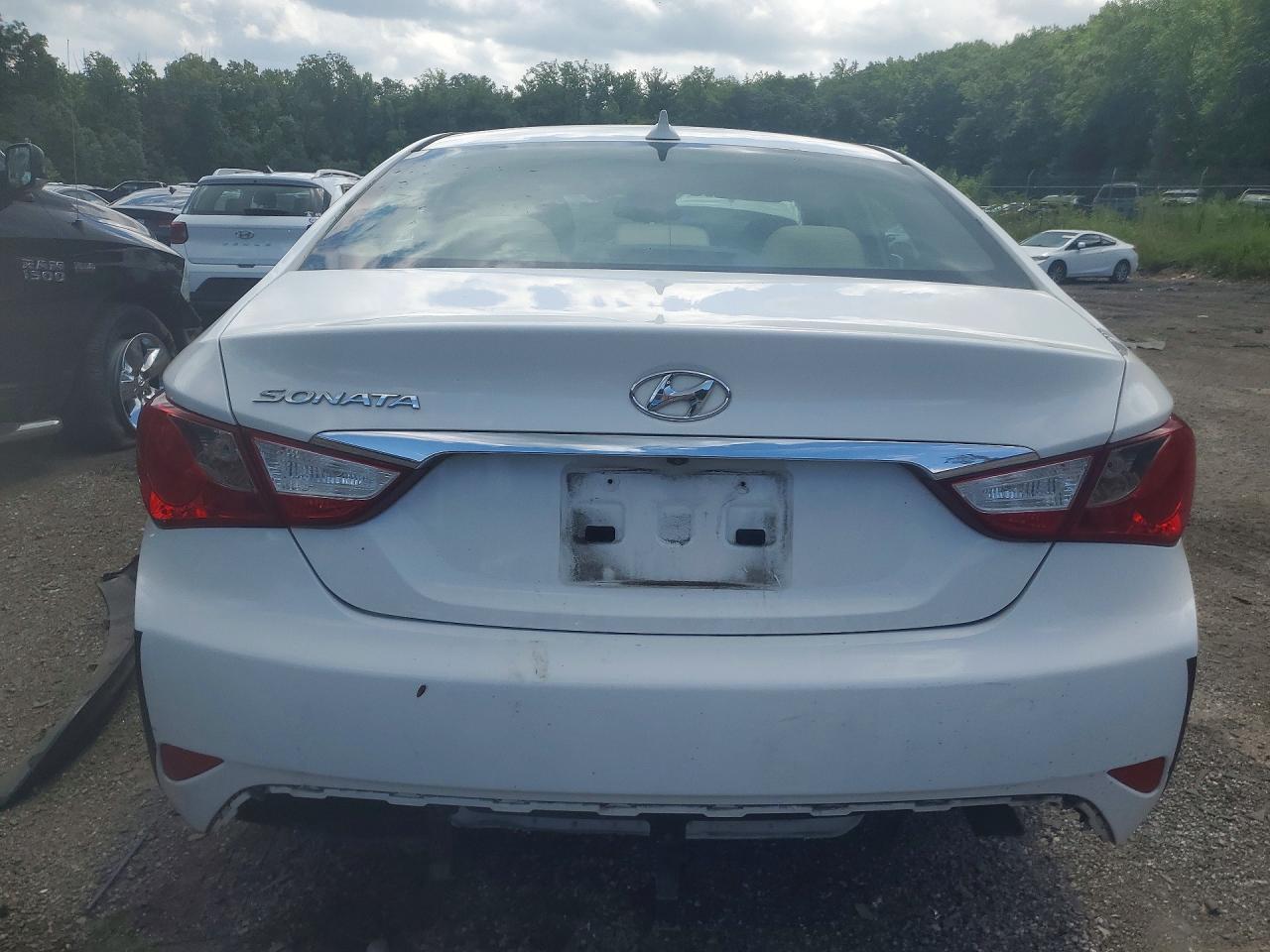 2014 Hyundai Sonata Gls White vin: 5NPEB4AC3EH879293