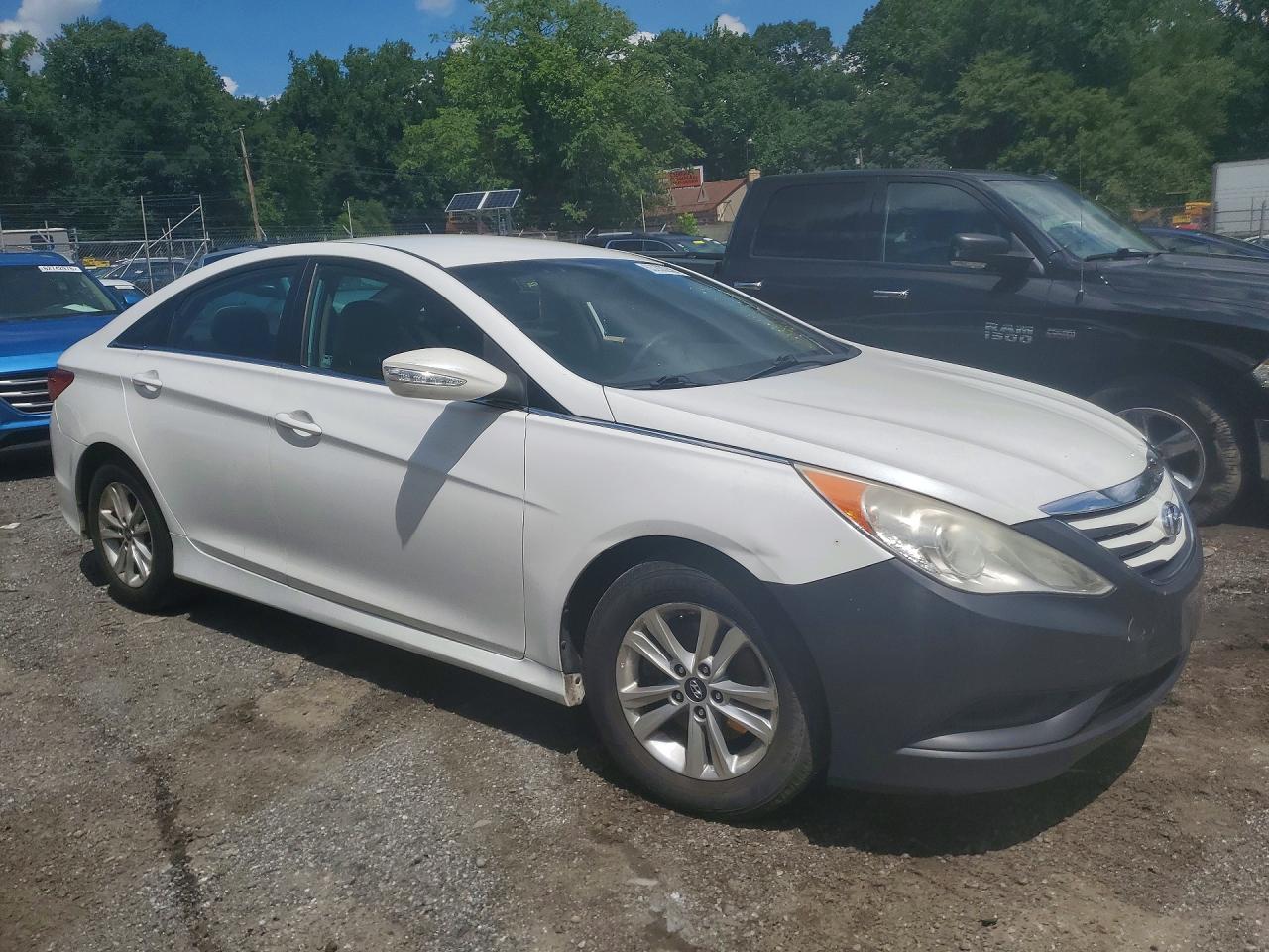 2014 Hyundai Sonata Gls White vin: 5NPEB4AC3EH879293