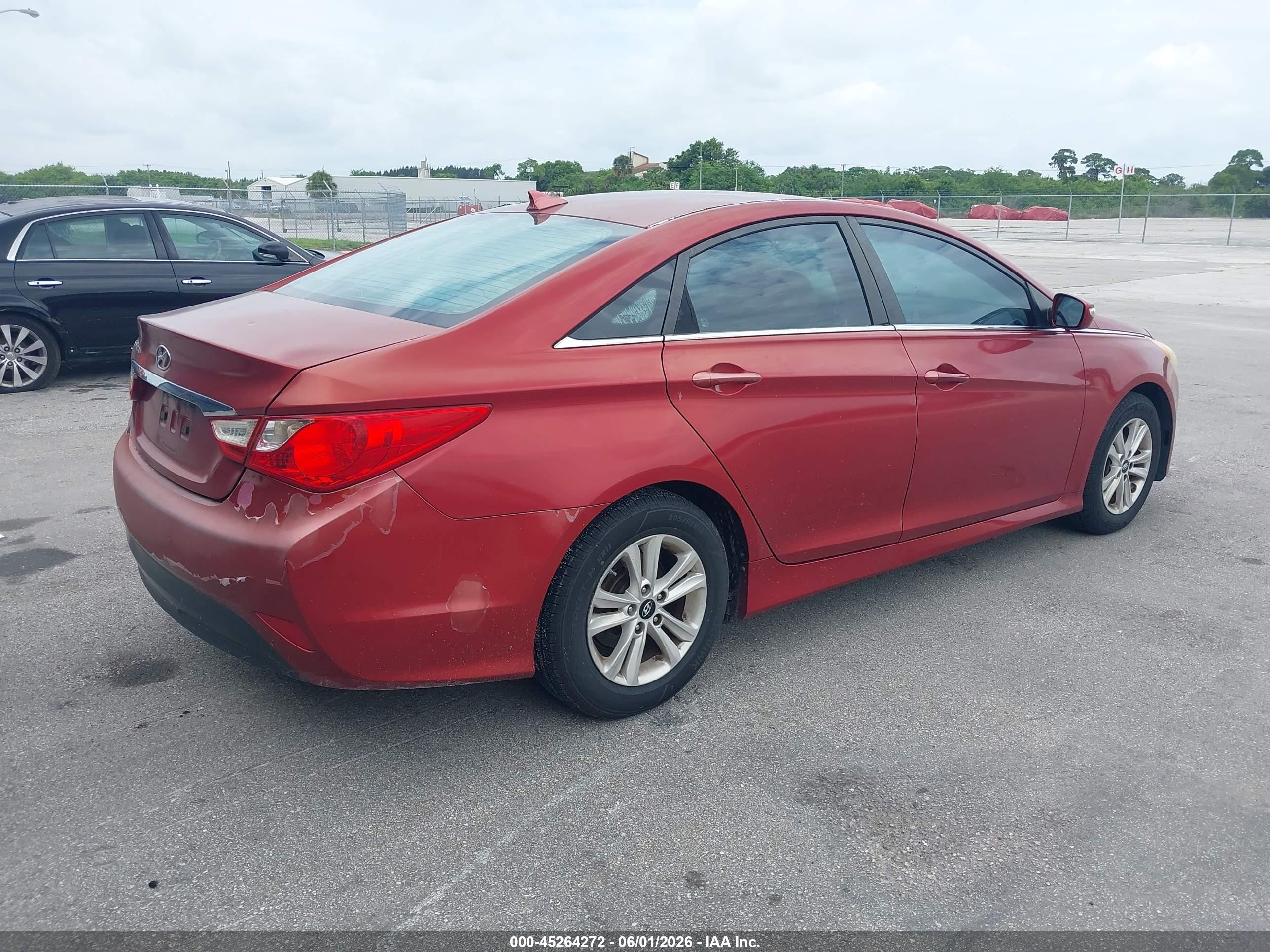 2014 Hyundai Sonata Gls Red vin: 5NPEB4AC3EH883179