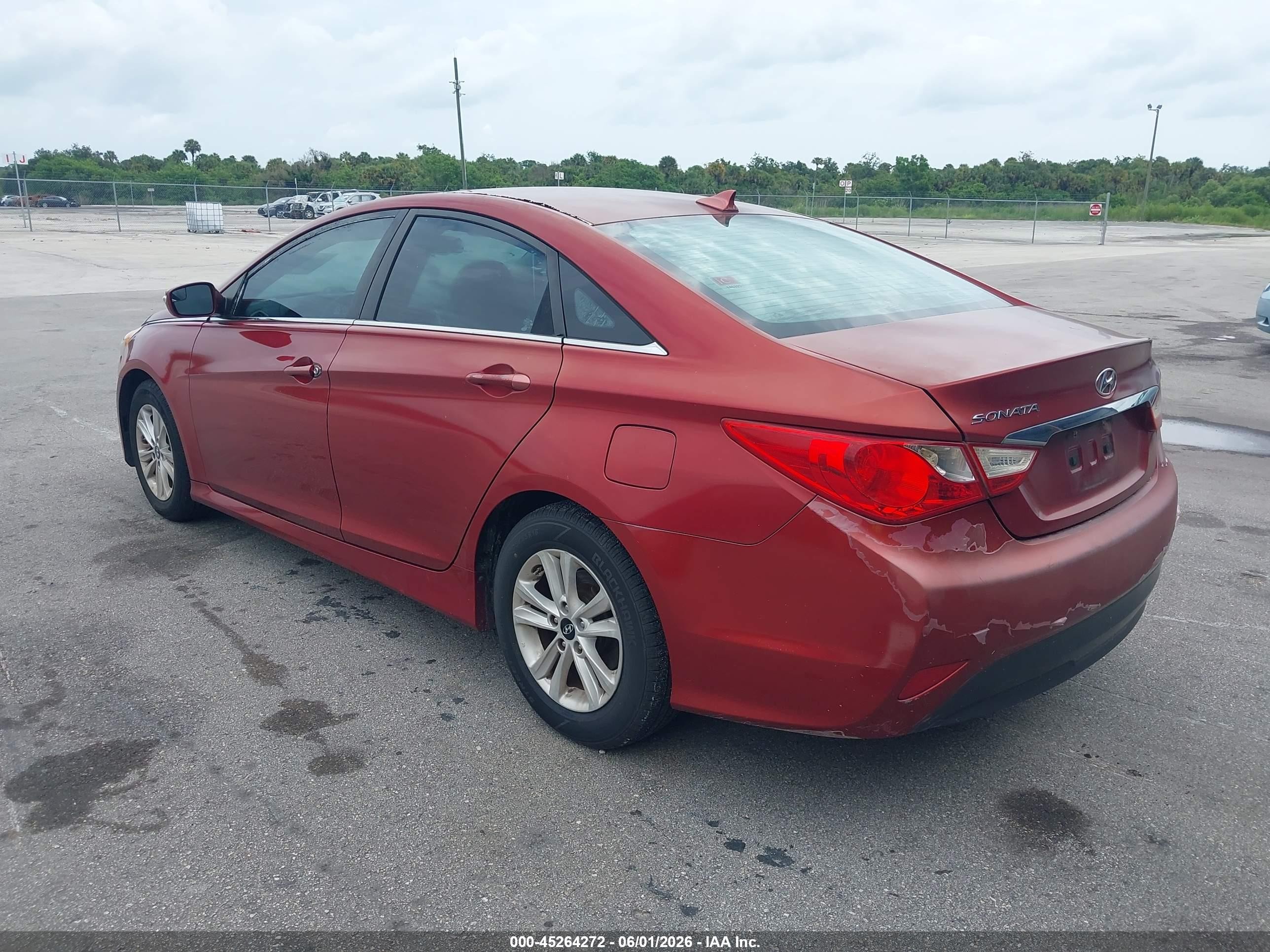 2014 Hyundai Sonata Gls Red vin: 5NPEB4AC3EH883179