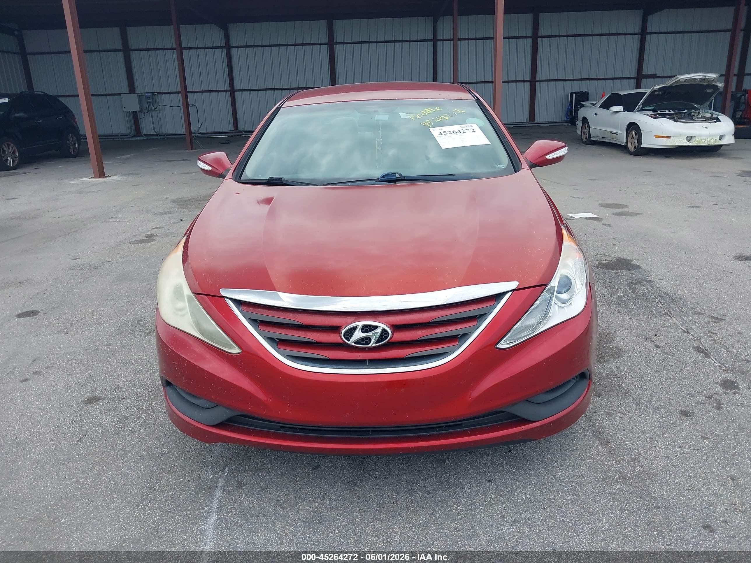 2014 Hyundai Sonata Gls Red vin: 5NPEB4AC3EH883179