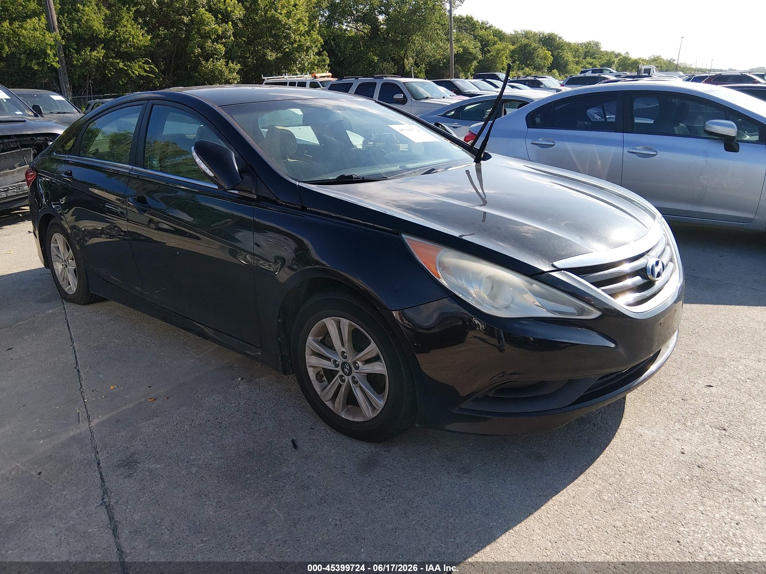 2014 Hyundai Sonata Gls Black vin: 5NPEB4AC3EH887085