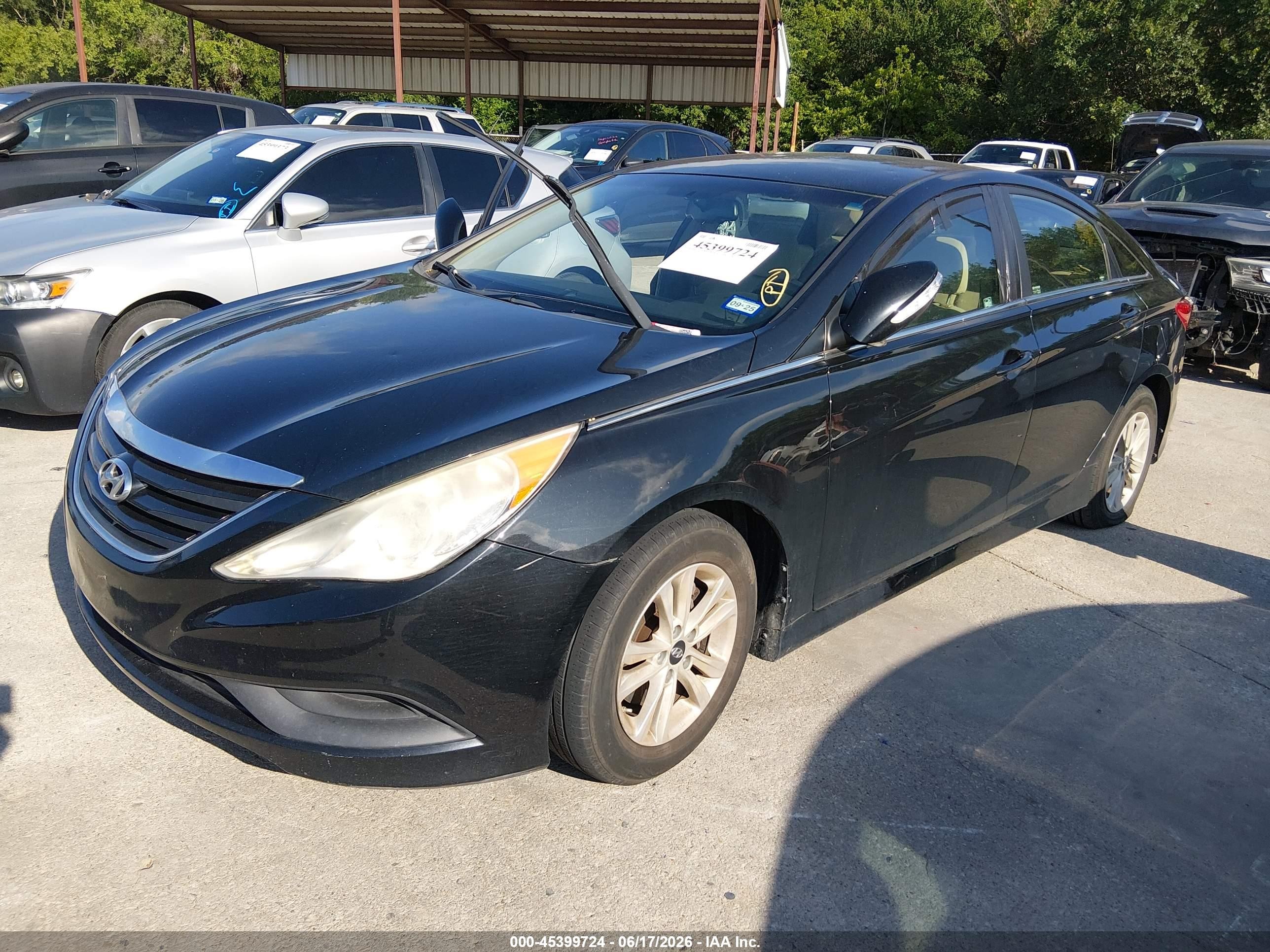 2014 Hyundai Sonata Gls Black vin: 5NPEB4AC3EH887085