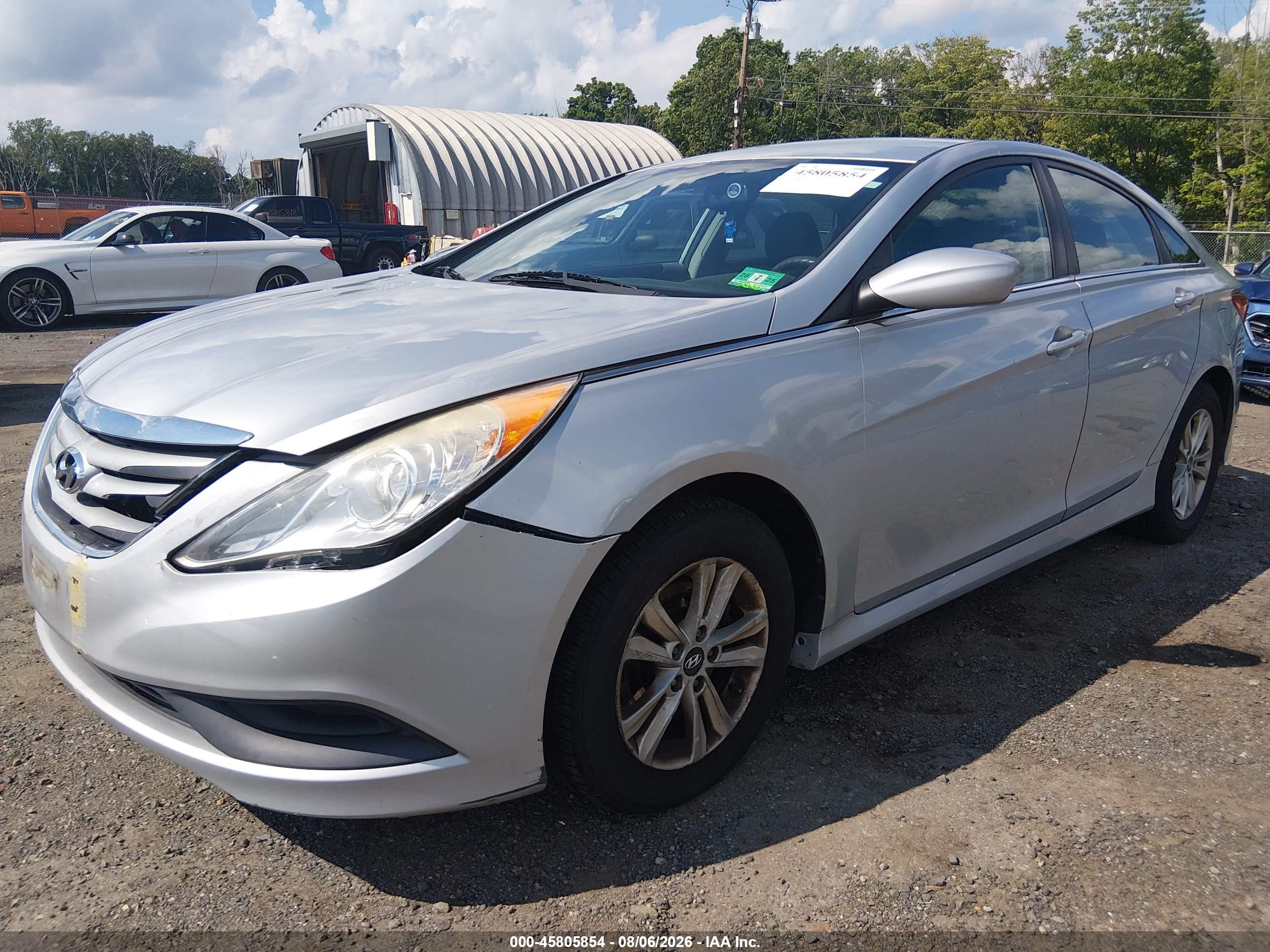 2014 Hyundai Sonata Gls Silver vin: 5NPEB4AC3EH890858