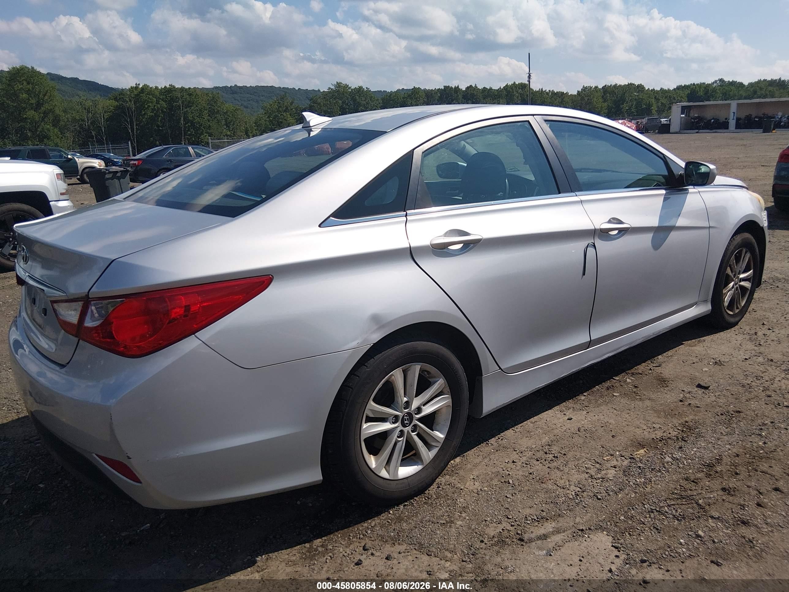 2014 Hyundai Sonata Gls Silver vin: 5NPEB4AC3EH890858