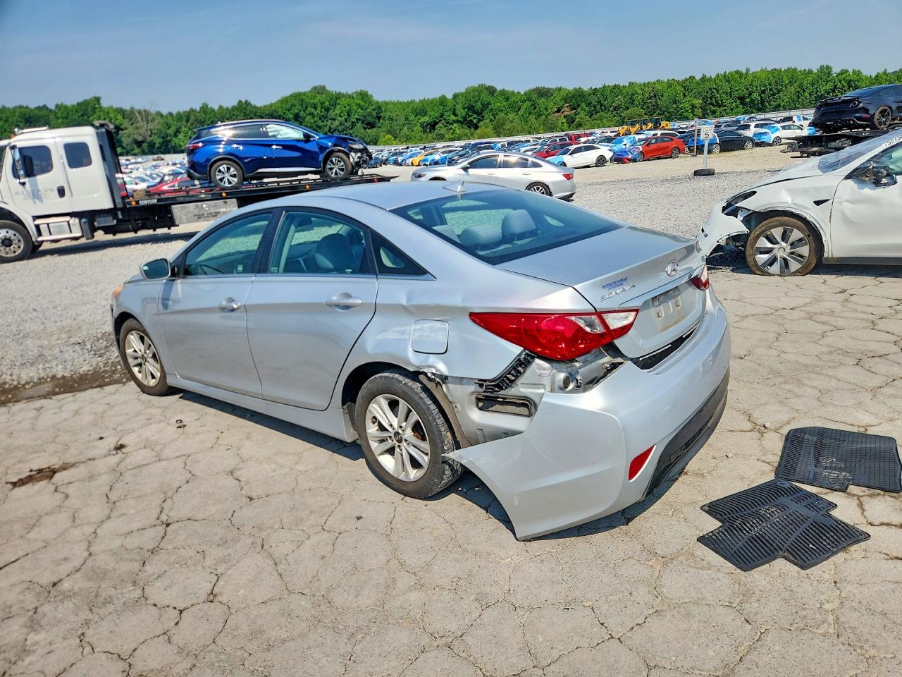 2014 Hyundai Sonata Gls Silver vin: 5NPEB4AC3EH891380