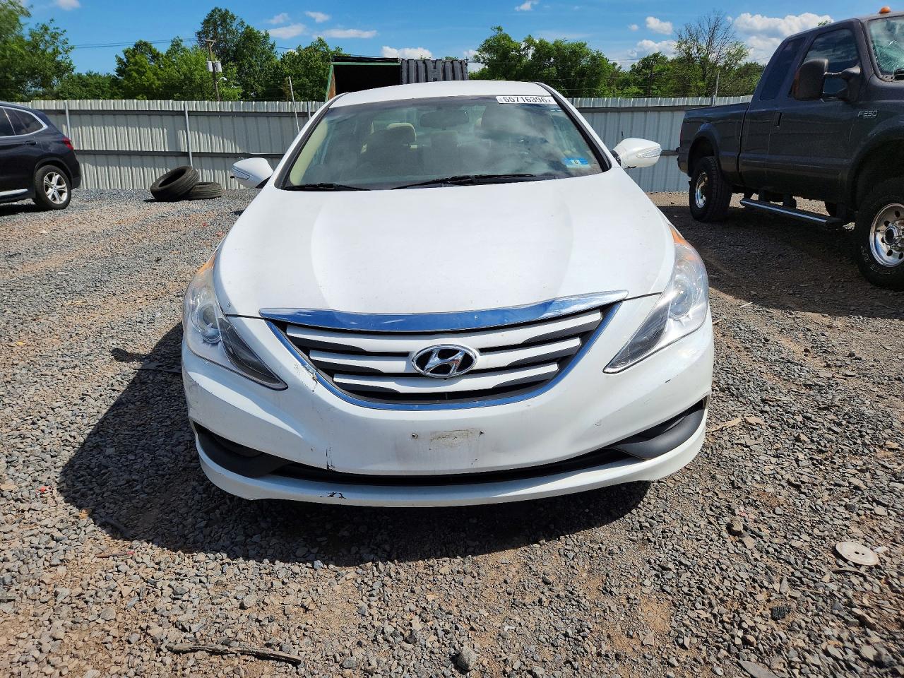 2014 Hyundai Sonata Gls Белый vin: 5NPEB4AC3EH891475