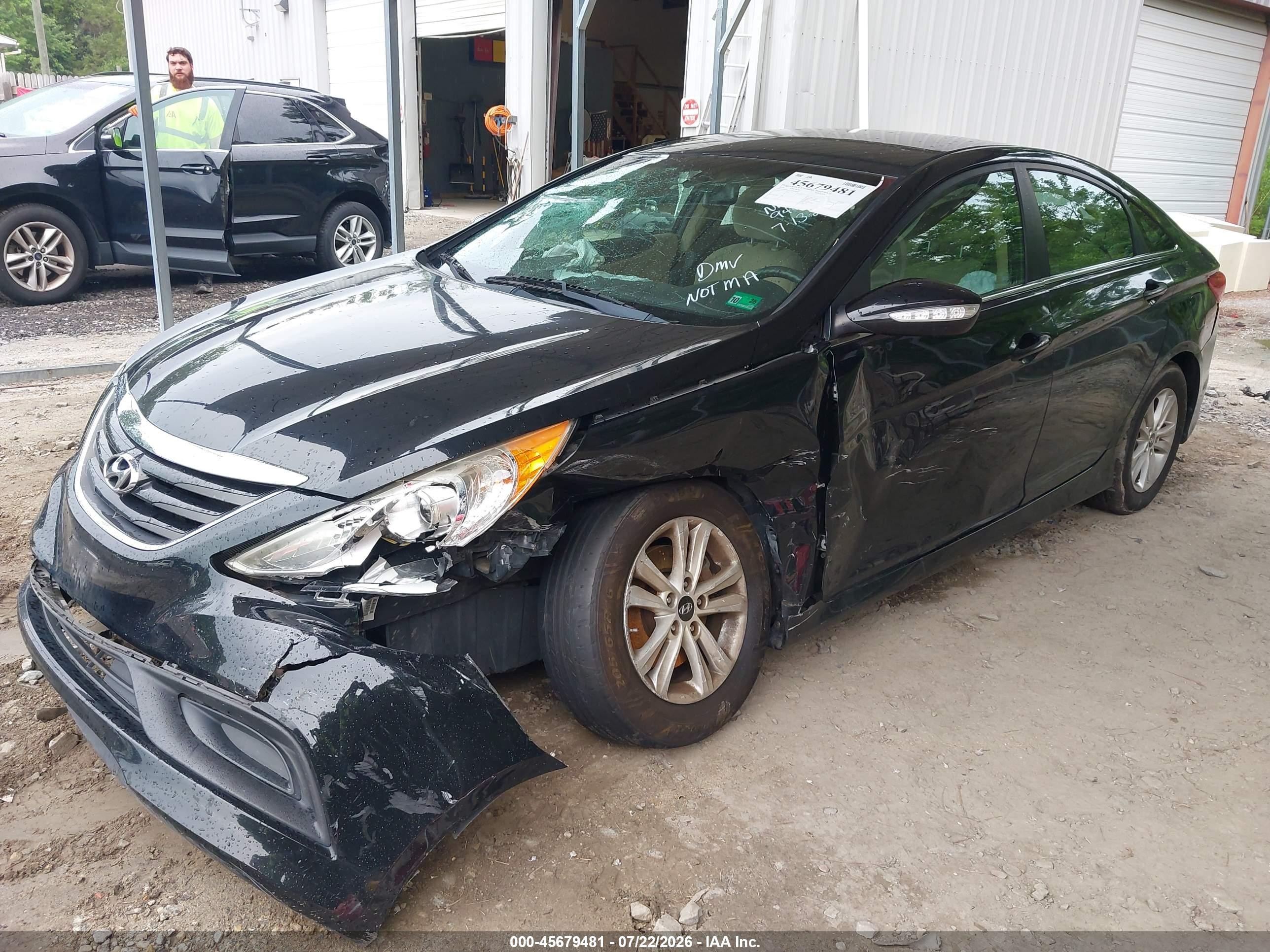 2014 Hyundai Sonata Gls Черный vin: 5NPEB4AC3EH894084