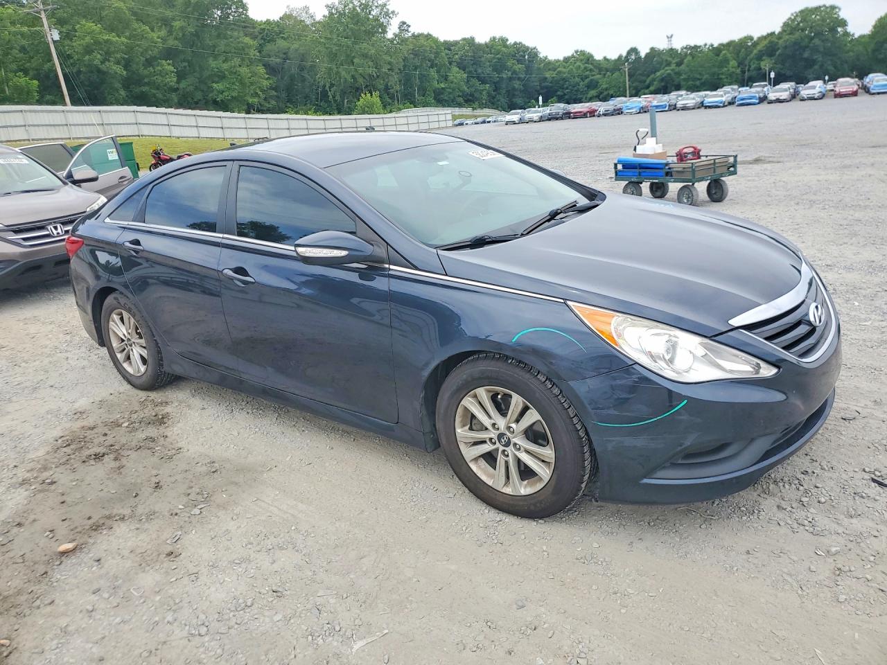 2014 Hyundai Sonata Gls Blue vin: 5NPEB4AC3EH896837