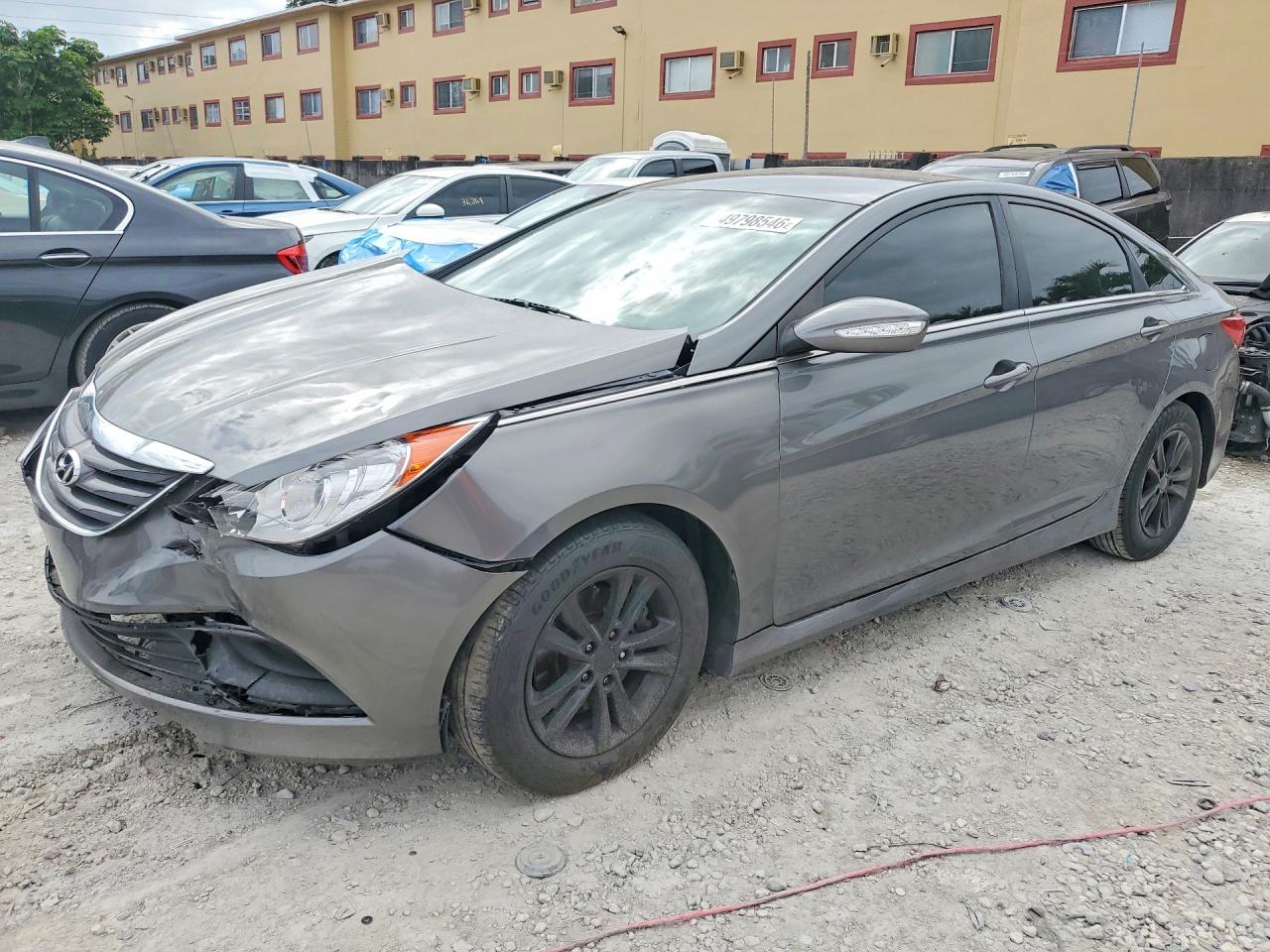 2014 Hyundai Sonata Gls Gray vin: 5NPEB4AC3EH899446