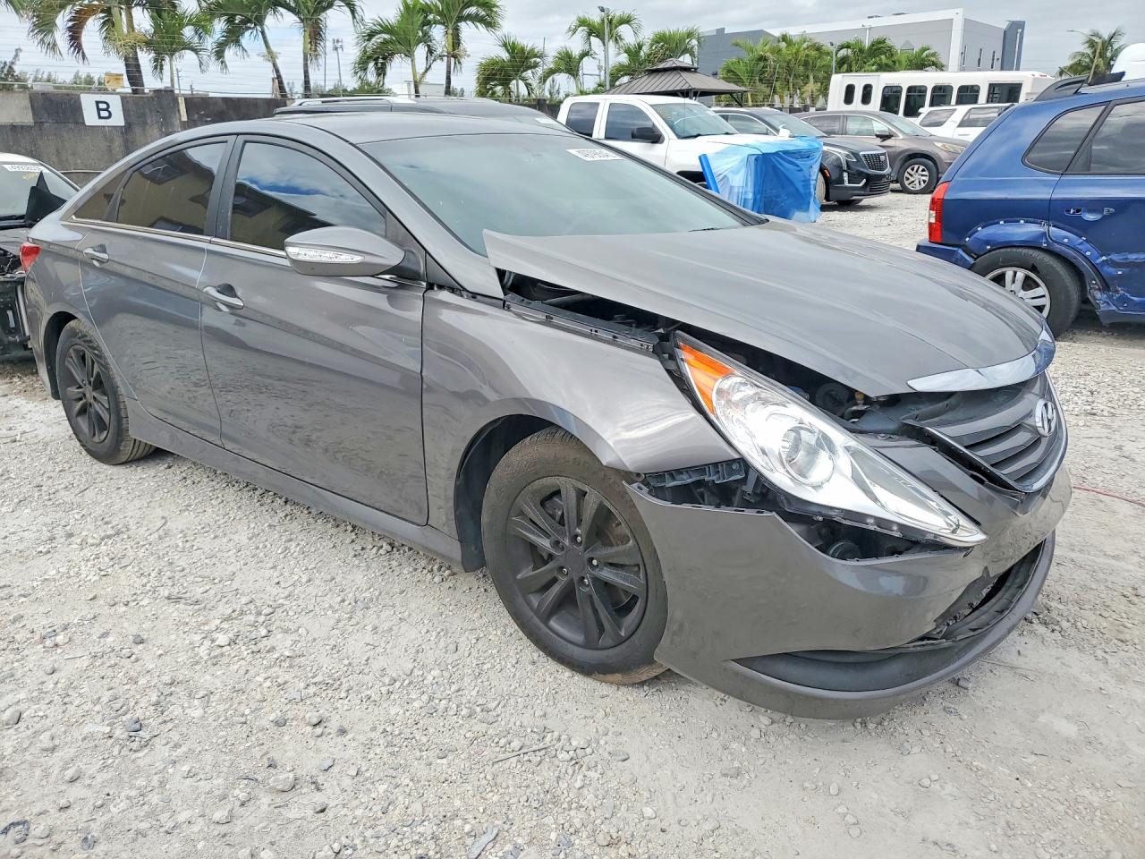 2014 Hyundai Sonata Gls Gray vin: 5NPEB4AC3EH899446