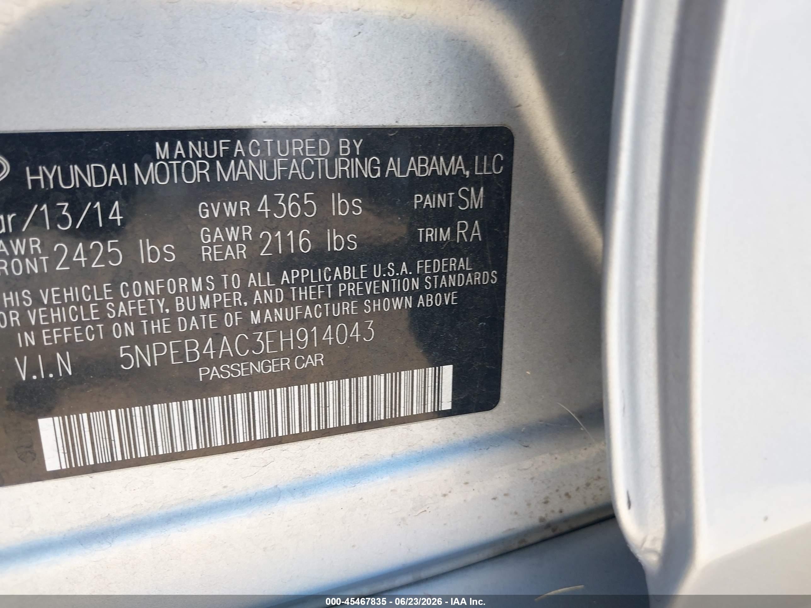 2014 Hyundai Sonata Gls Серебряный vin: 5NPEB4AC3EH914043