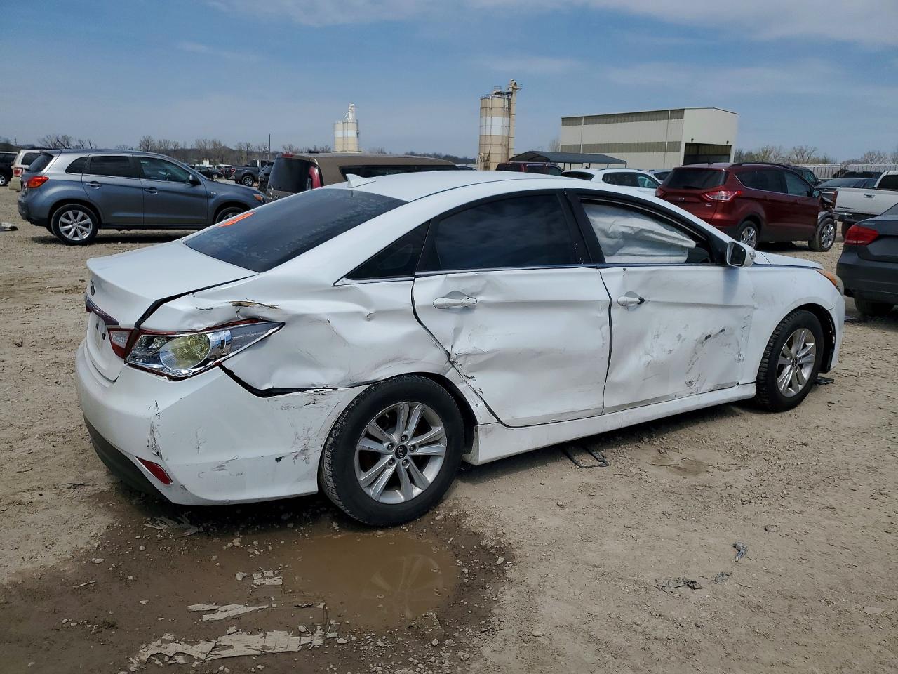 2014 Hyundai Sonata Gls White vin: 5NPEB4AC3EH916620