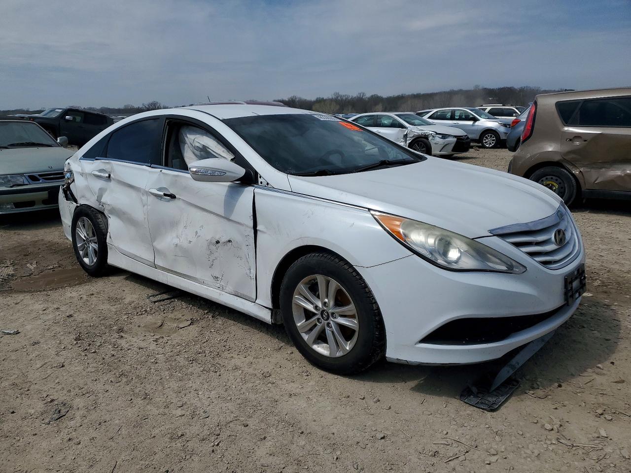 2014 Hyundai Sonata Gls White vin: 5NPEB4AC3EH916620