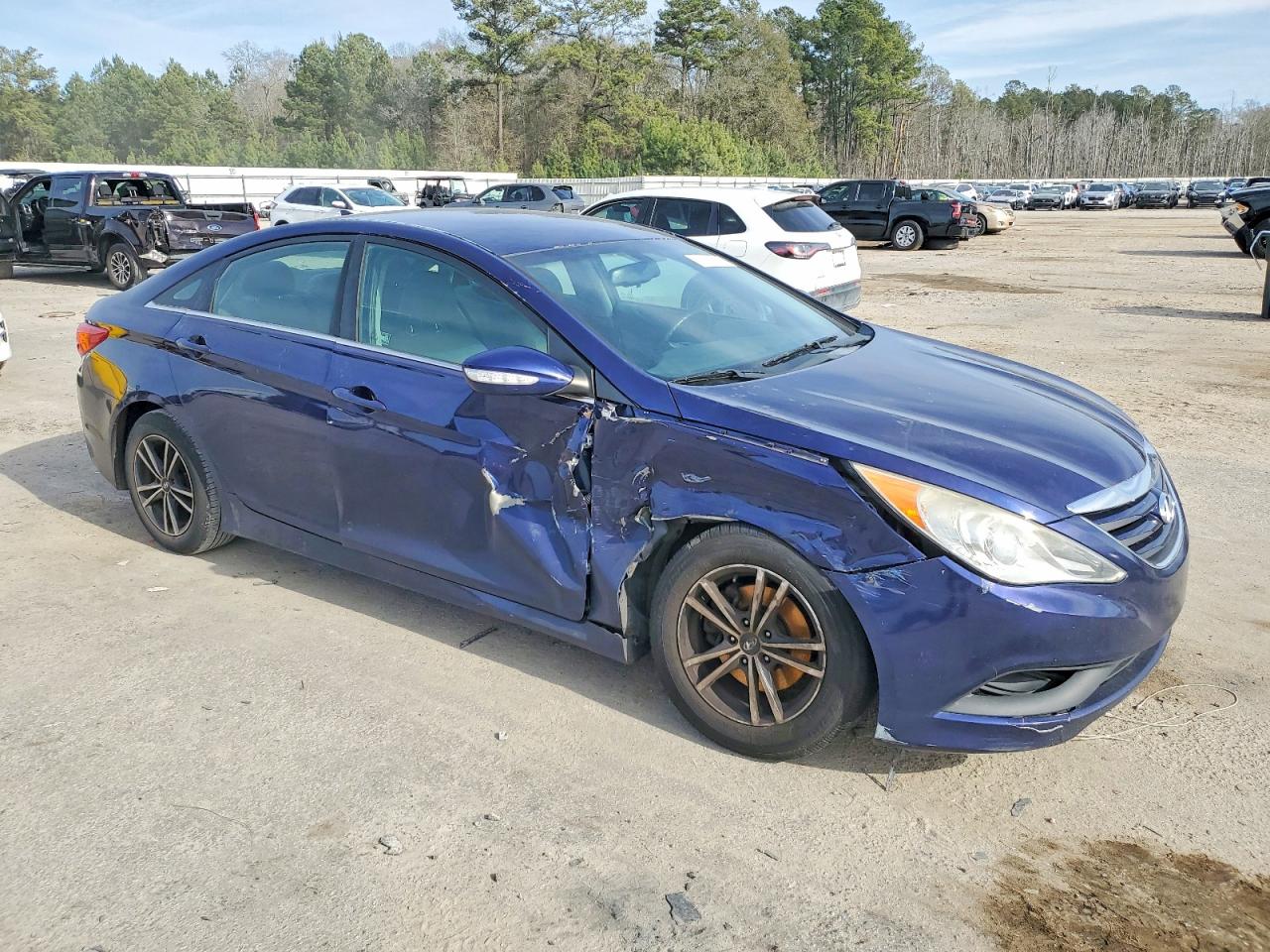 2014 Hyundai Sonata Gls Blue vin: 5NPEB4AC3EH918805