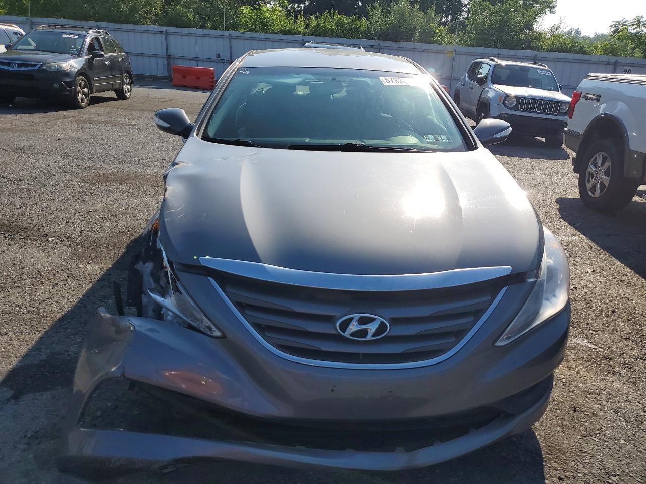 2014 Hyundai Sonata Gls Gray vin: 5NPEB4AC3EH921204