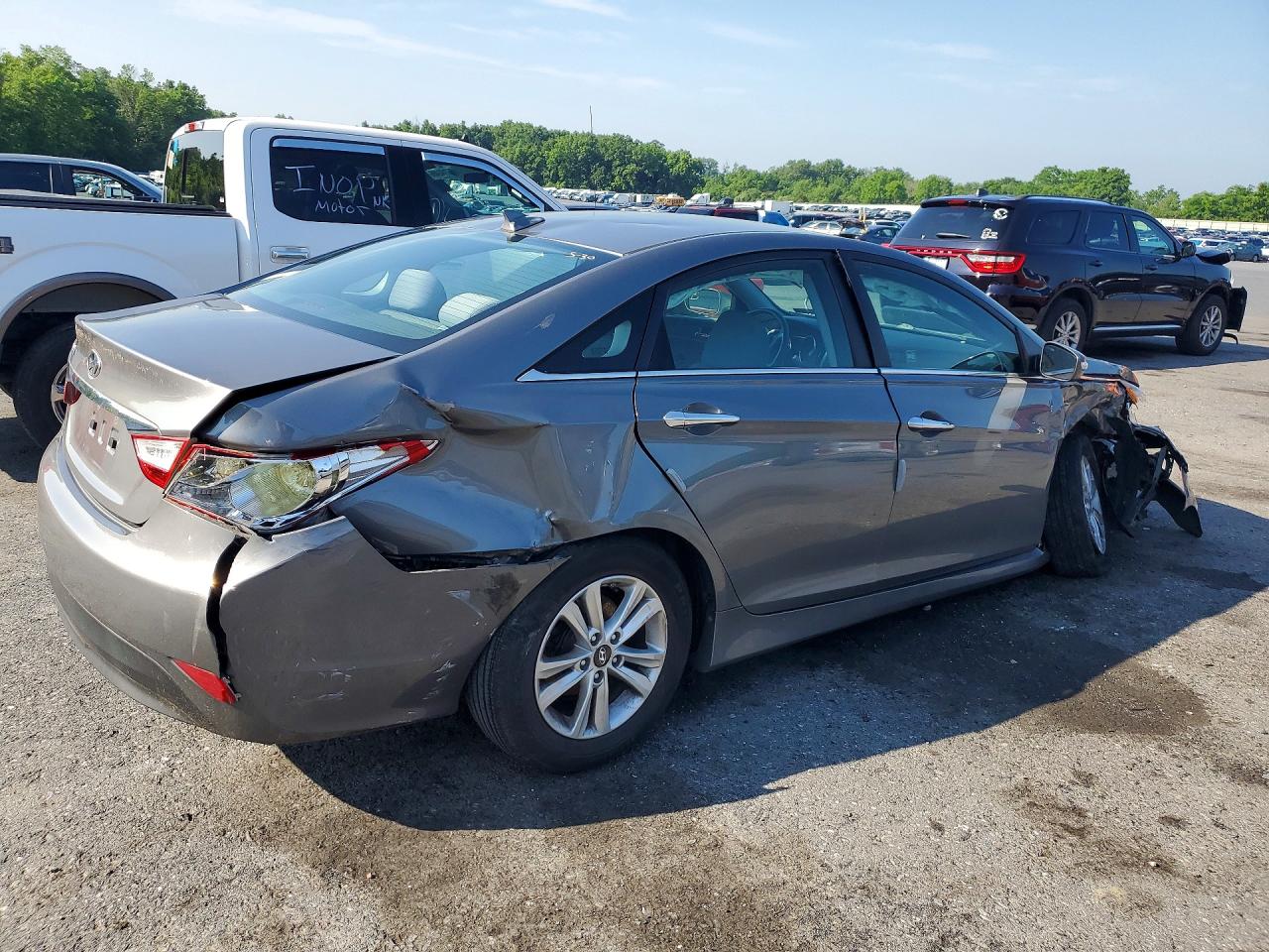2014 Hyundai Sonata Gls Gray vin: 5NPEB4AC3EH921204