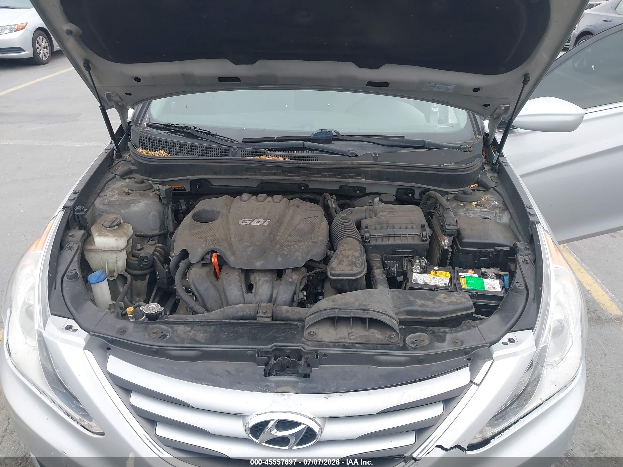 2014 Hyundai Sonata Gls Silver vin: 5NPEB4AC3EH925060