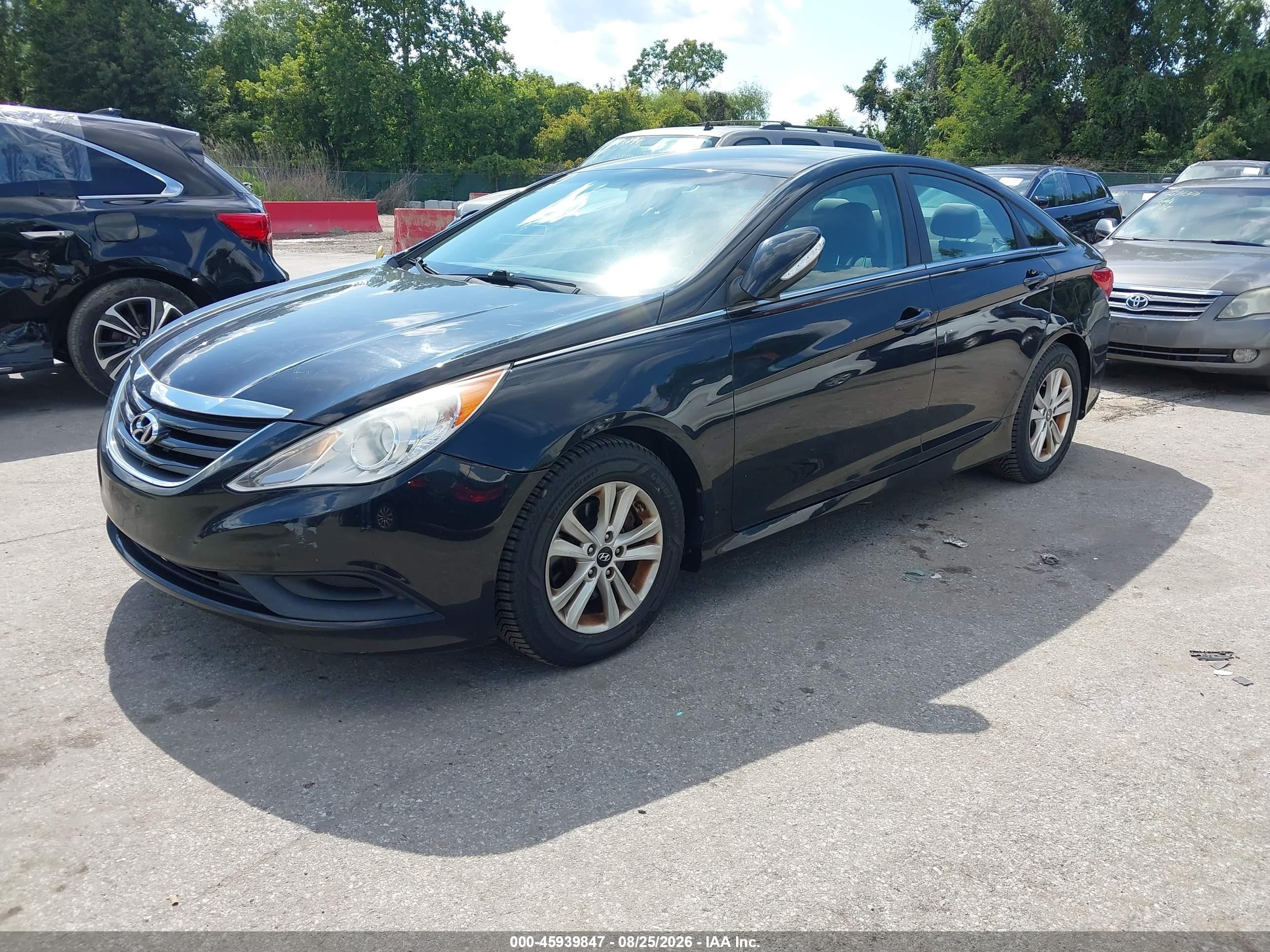 2014 Hyundai Sonata Gls Black vin: 5NPEB4AC3EH946913