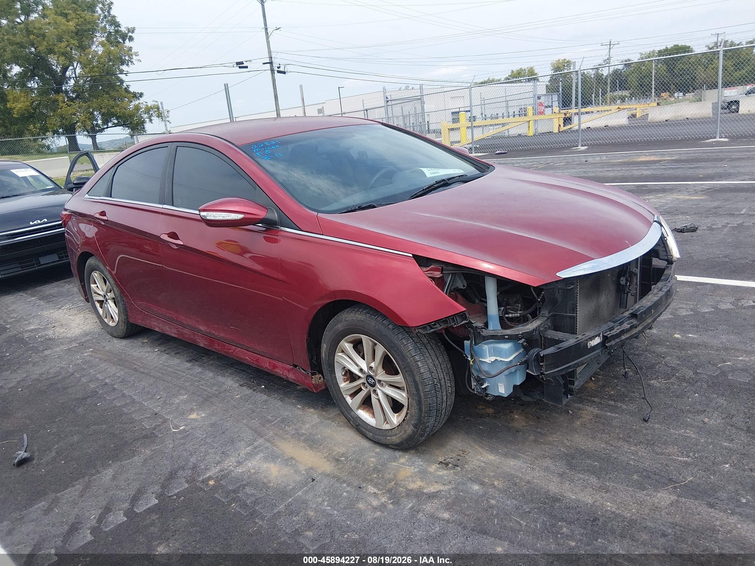 2014 Hyundai Sonata Gls Red vin: 5NPEB4AC3EH947852