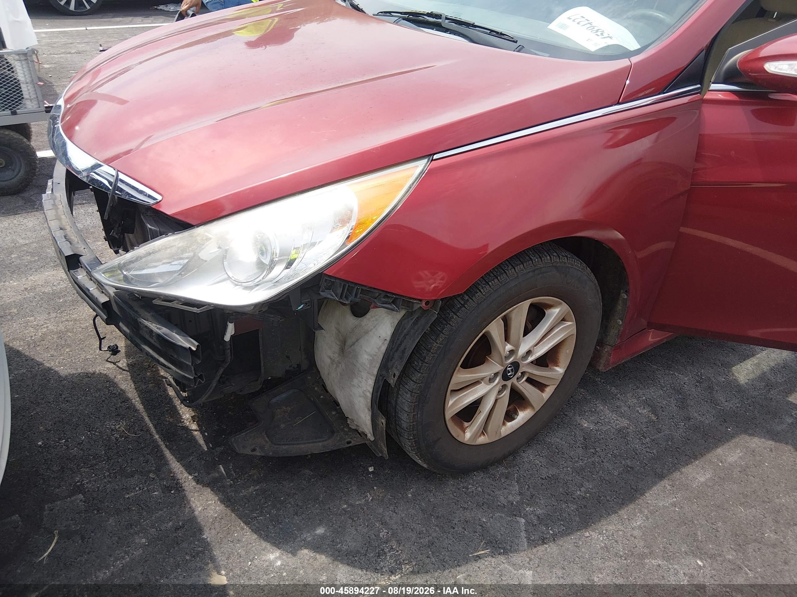 2014 Hyundai Sonata Gls Red vin: 5NPEB4AC3EH947852