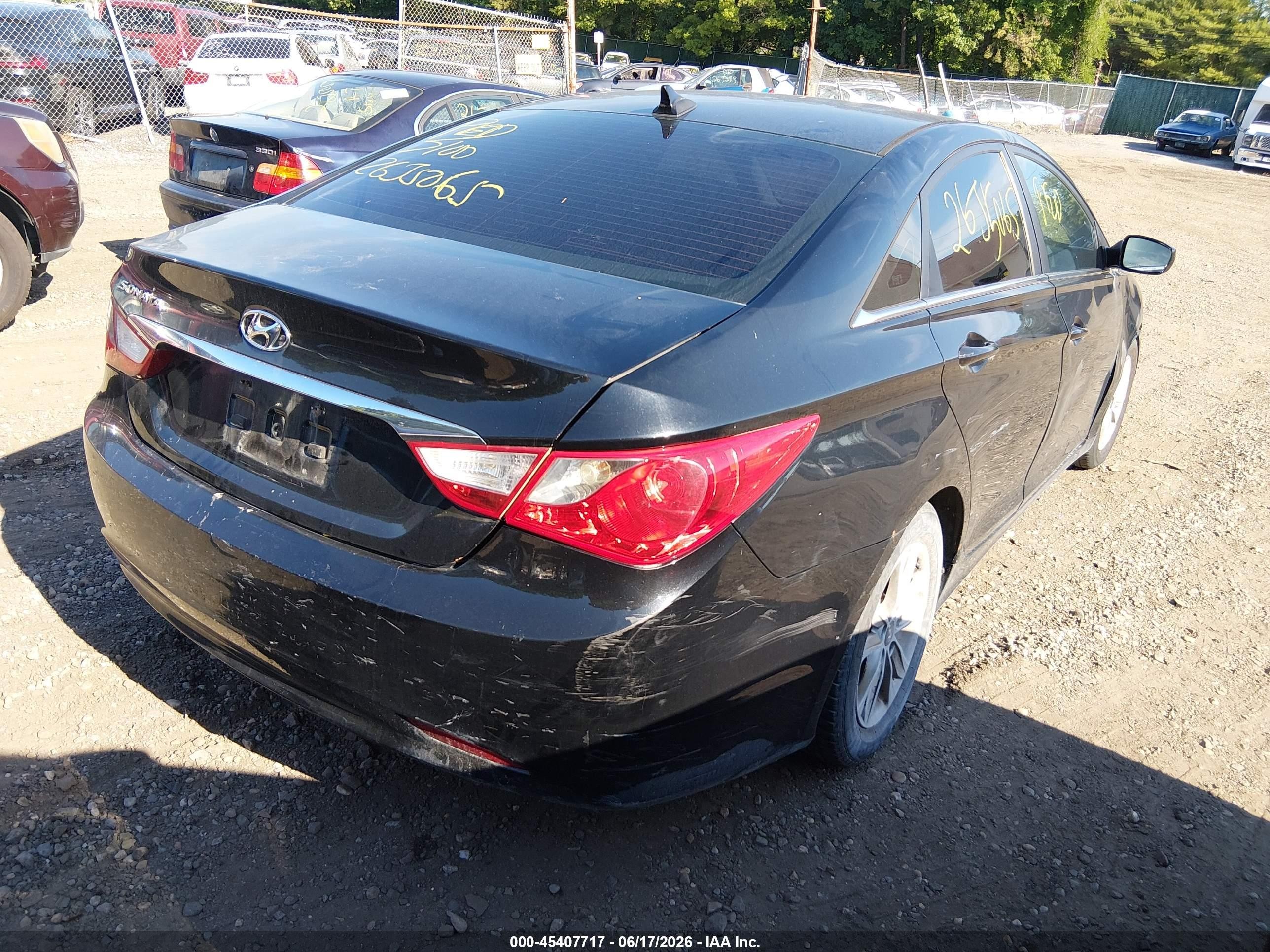 2011 Hyundai Sonata Gls Black vin: 5NPEB4AC4BH012979