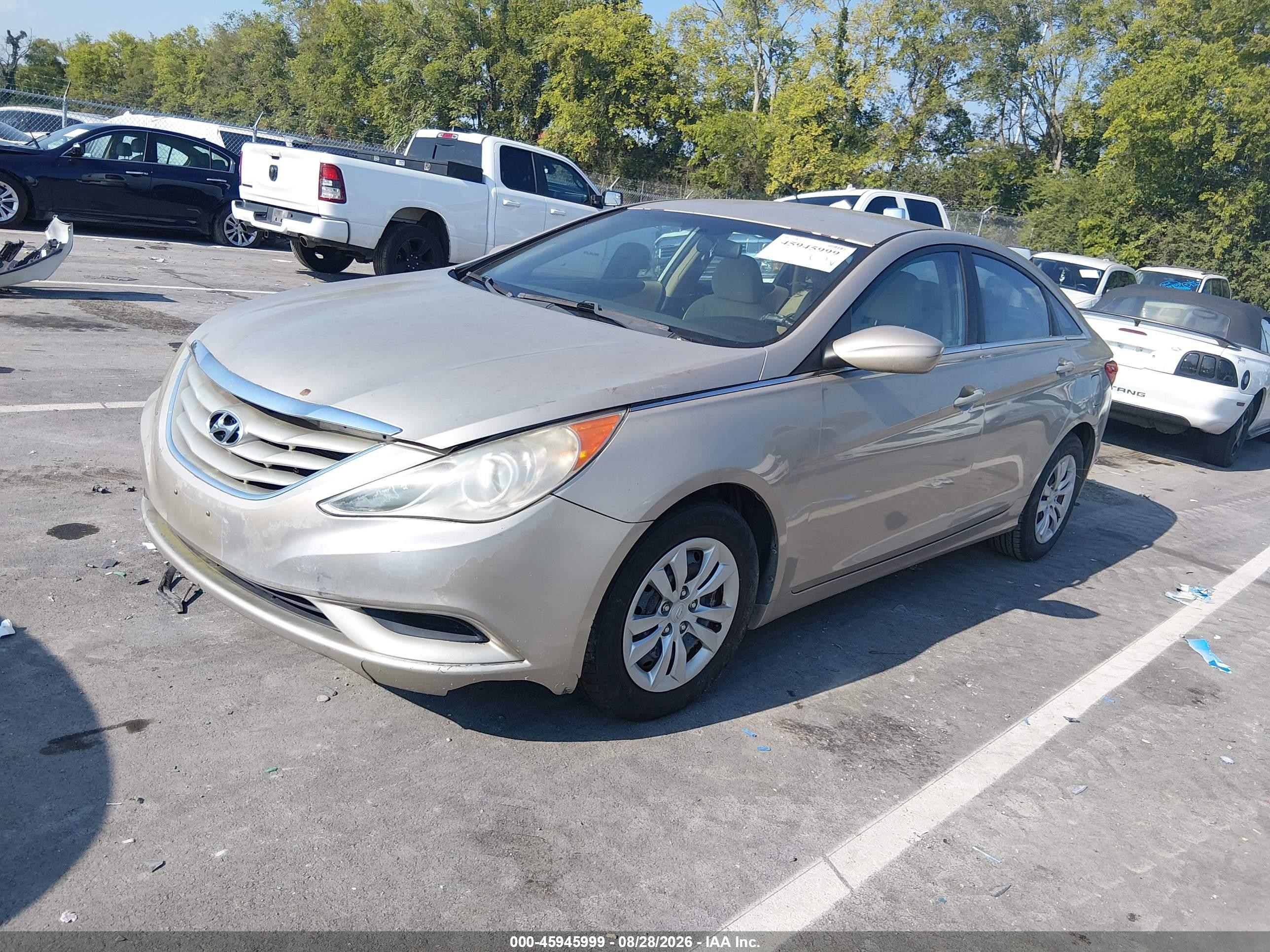 2011 Hyundai Sonata Gls Gold vin: 5NPEB4AC4BH063544