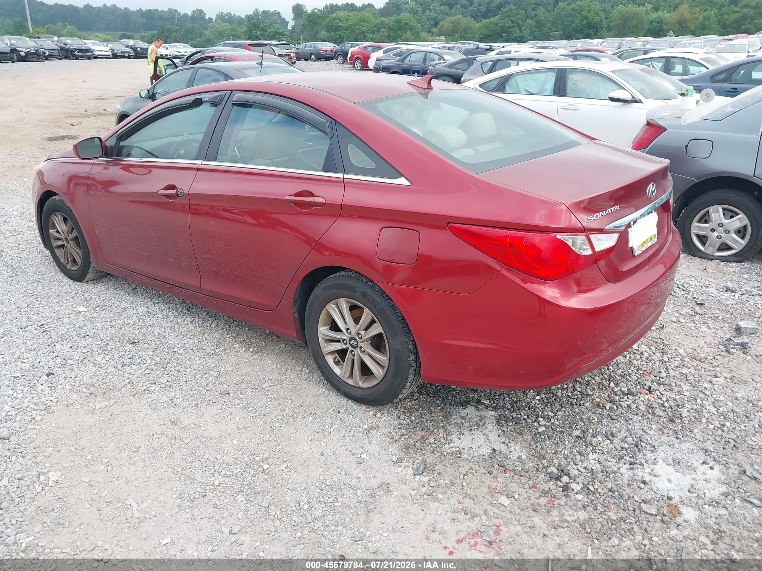 2011 Hyundai Sonata Gls Red vin: 5NPEB4AC4BH067268