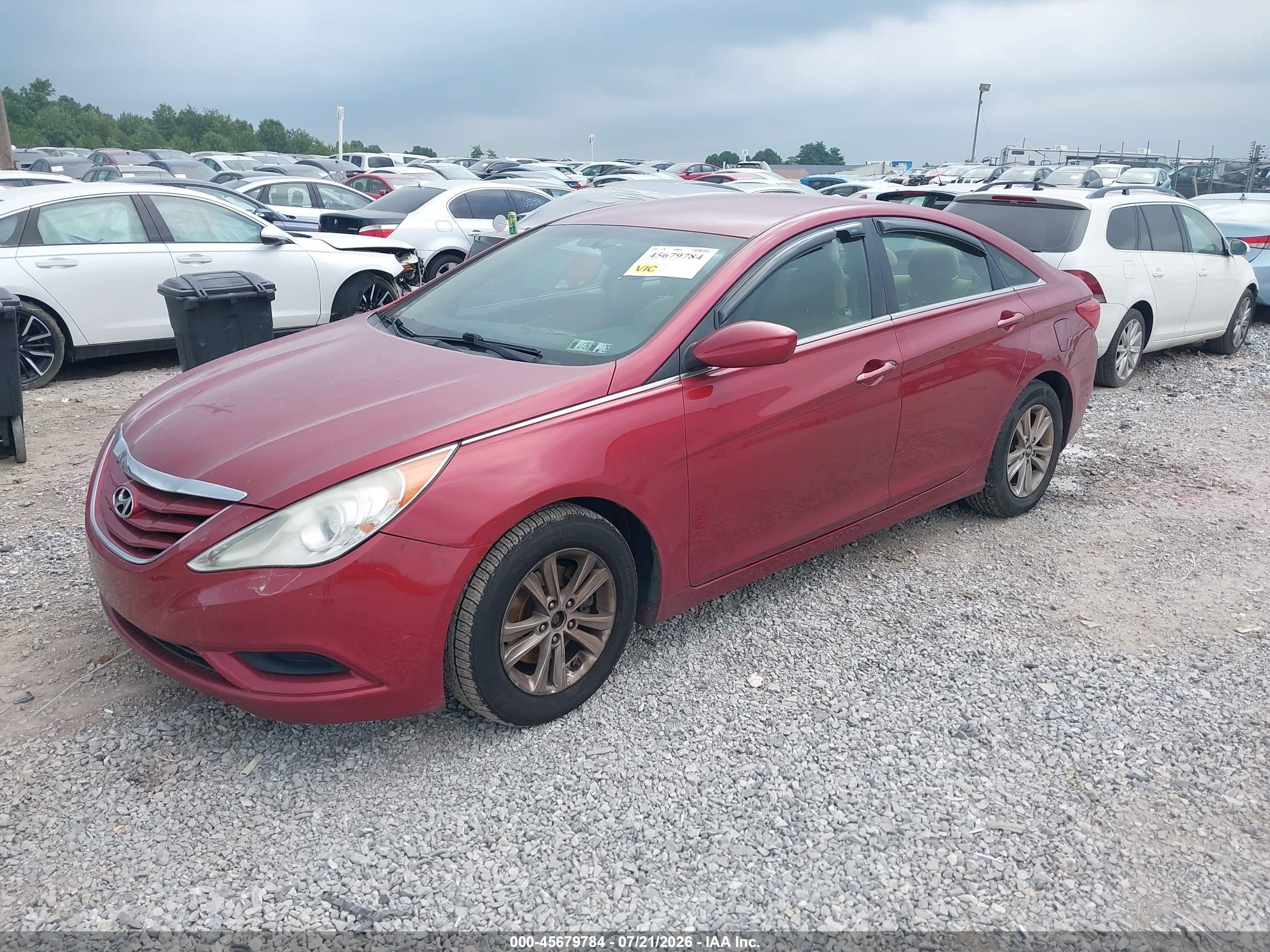 2011 Hyundai Sonata Gls Red vin: 5NPEB4AC4BH067268