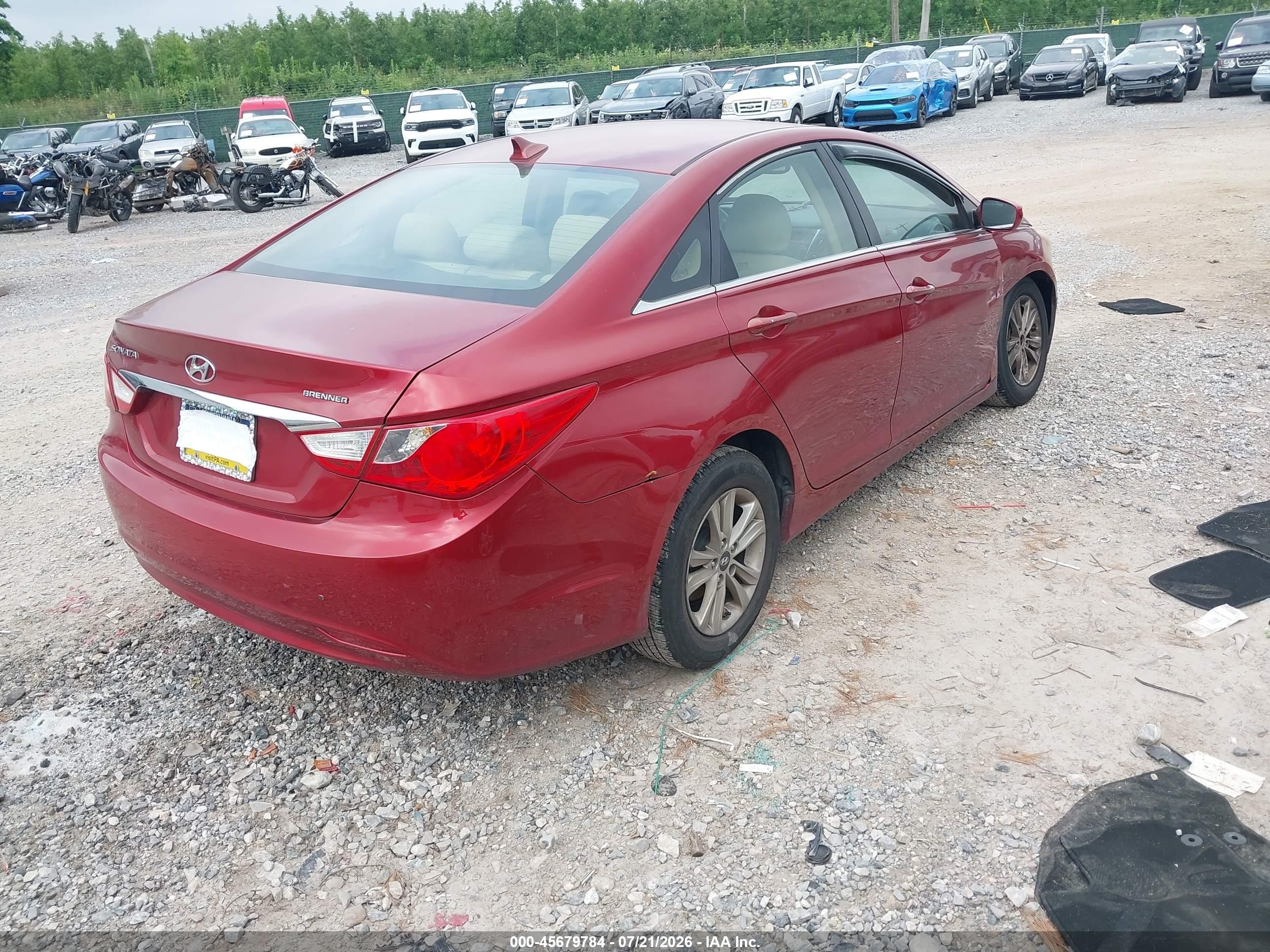 2011 Hyundai Sonata Gls Red vin: 5NPEB4AC4BH067268