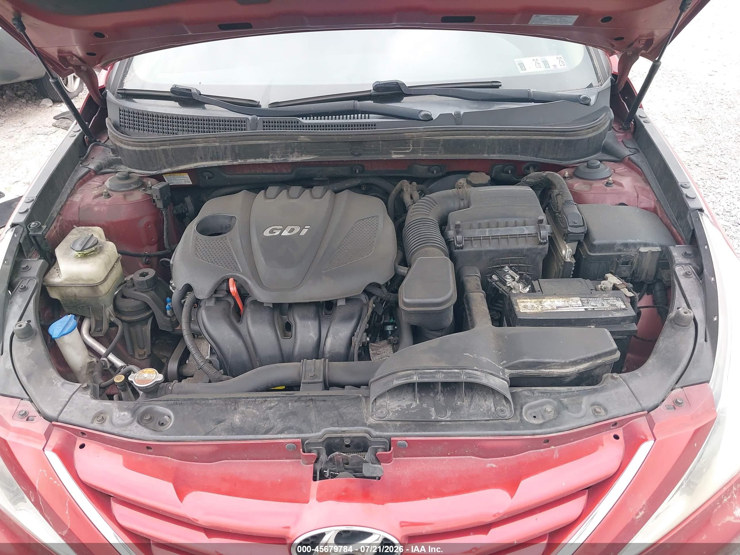 2011 Hyundai Sonata Gls Red vin: 5NPEB4AC4BH067268