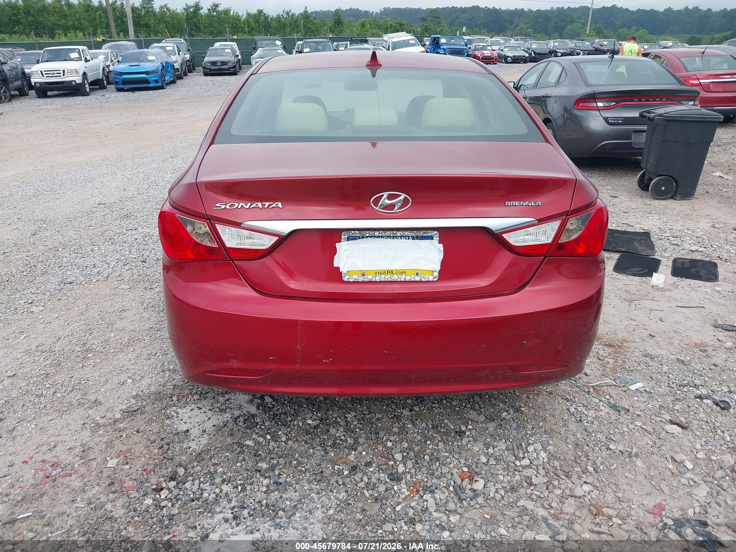 2011 Hyundai Sonata Gls Red vin: 5NPEB4AC4BH067268
