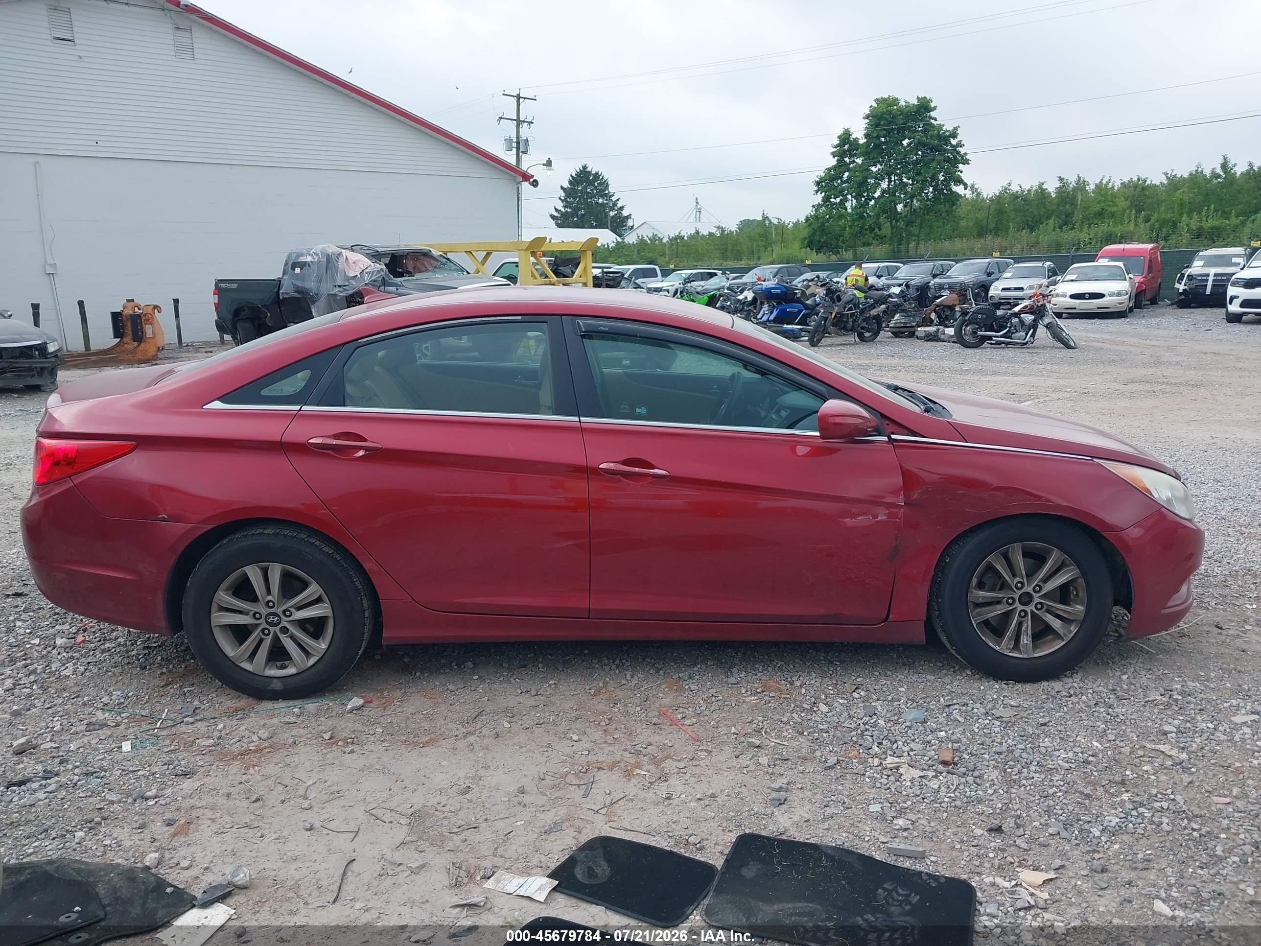 2011 Hyundai Sonata Gls Red vin: 5NPEB4AC4BH067268