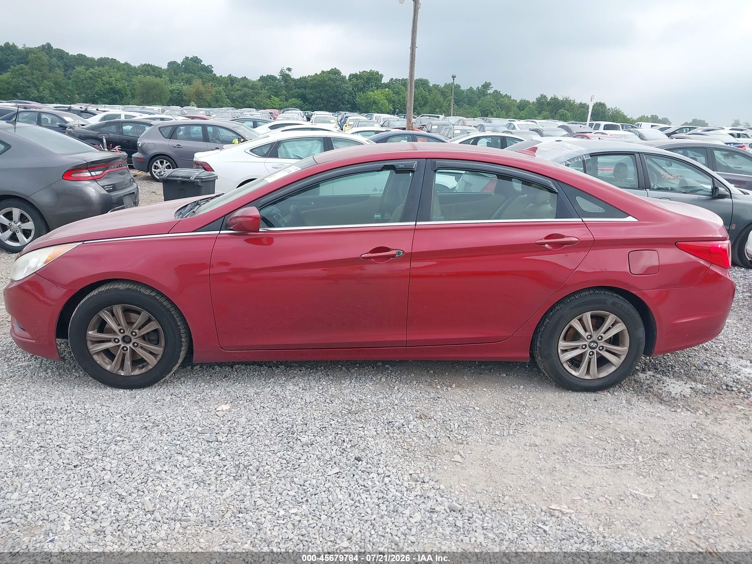 2011 Hyundai Sonata Gls Red vin: 5NPEB4AC4BH067268