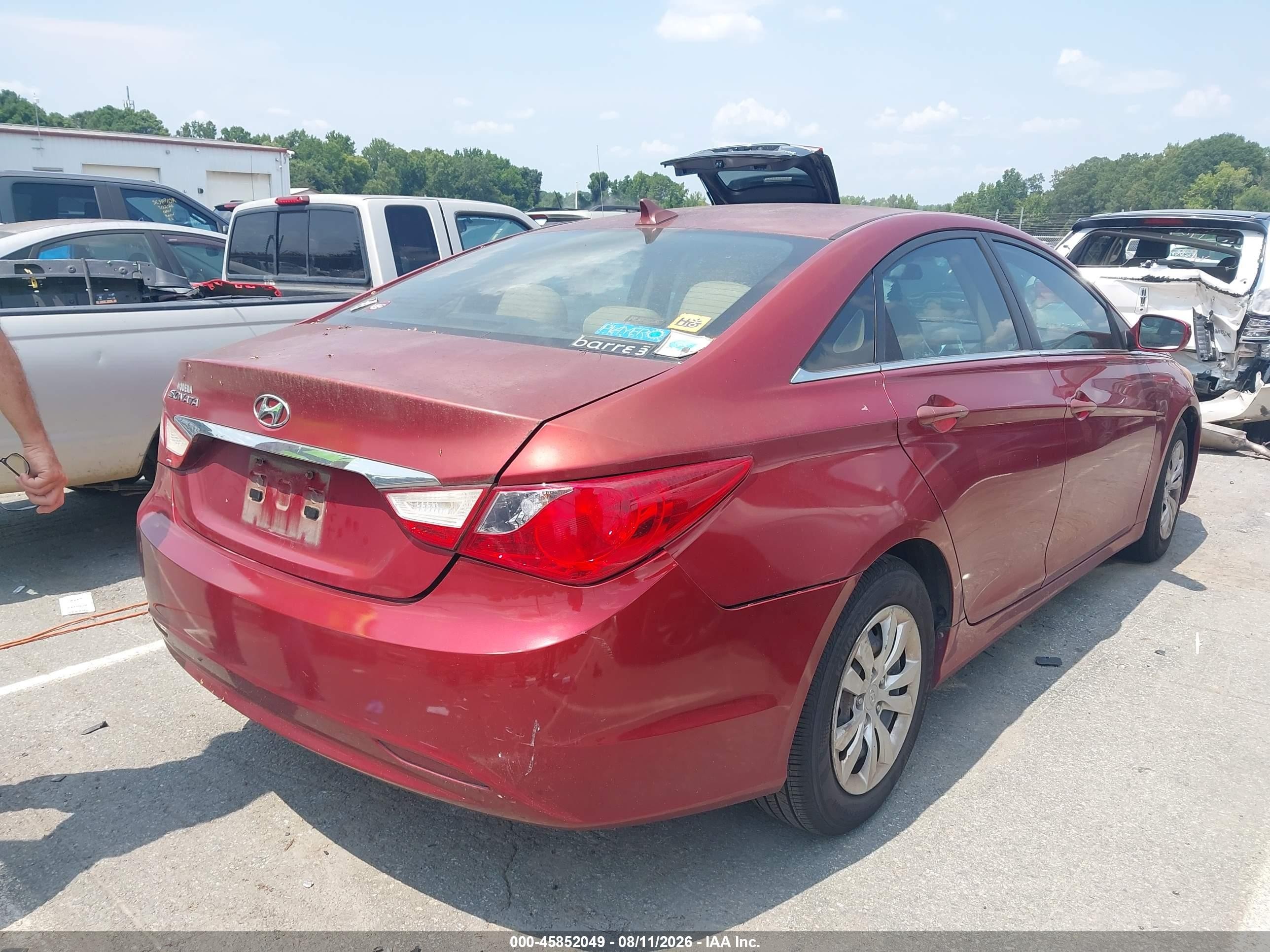 2011 Hyundai Sonata Gls Красный vin: 5NPEB4AC4BH071000