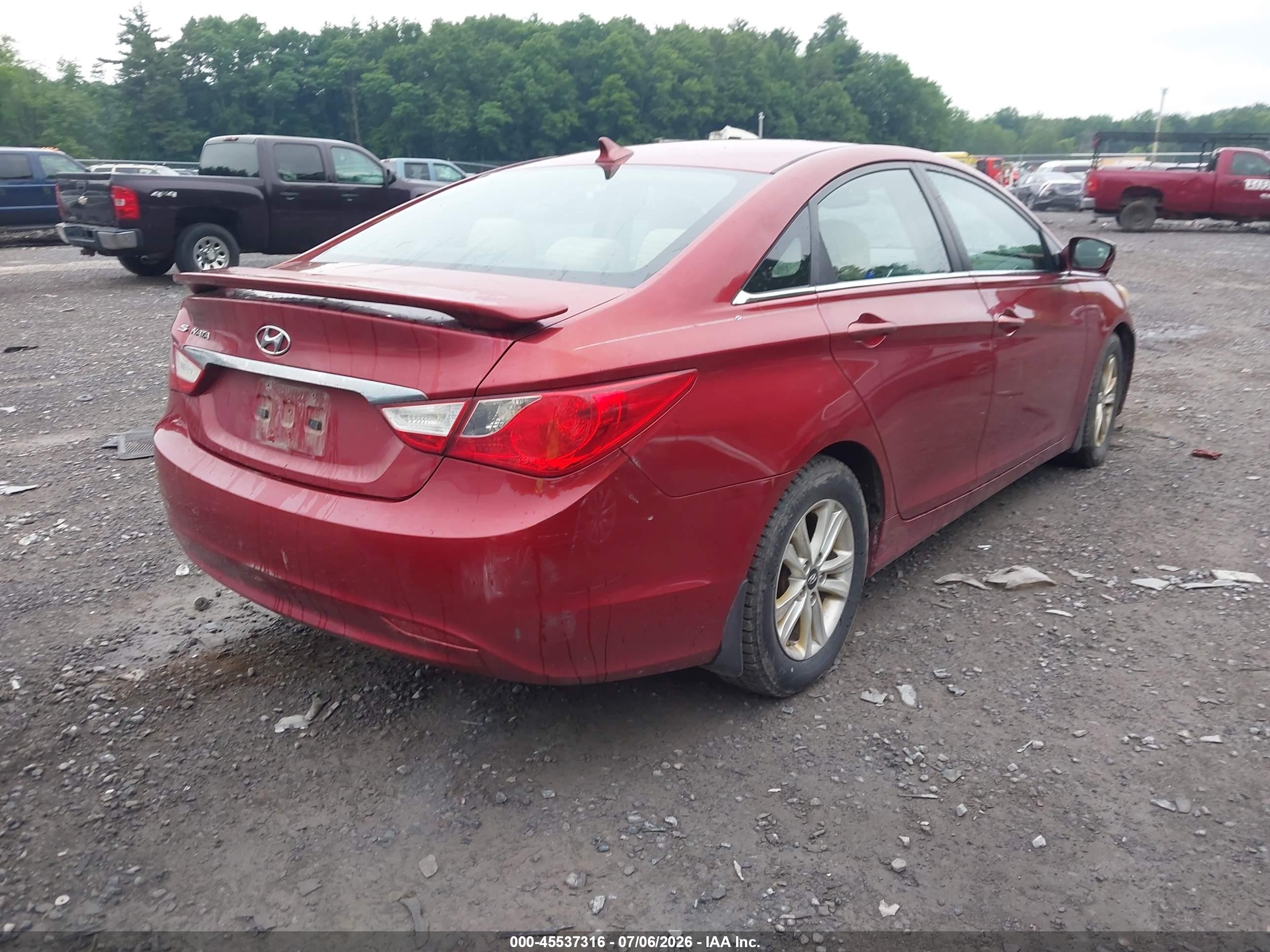 2011 Hyundai Sonata Gls Red vin: 5NPEB4AC4BH111432