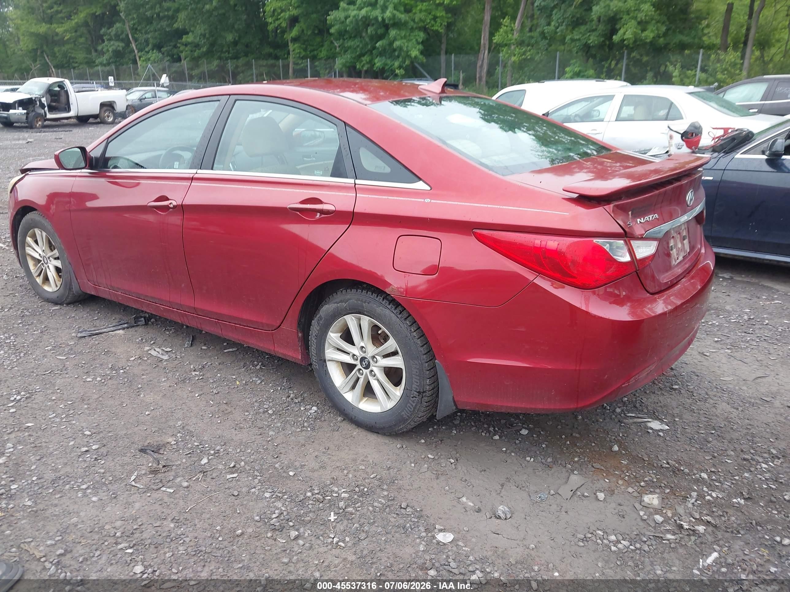 2011 Hyundai Sonata Gls Red vin: 5NPEB4AC4BH111432