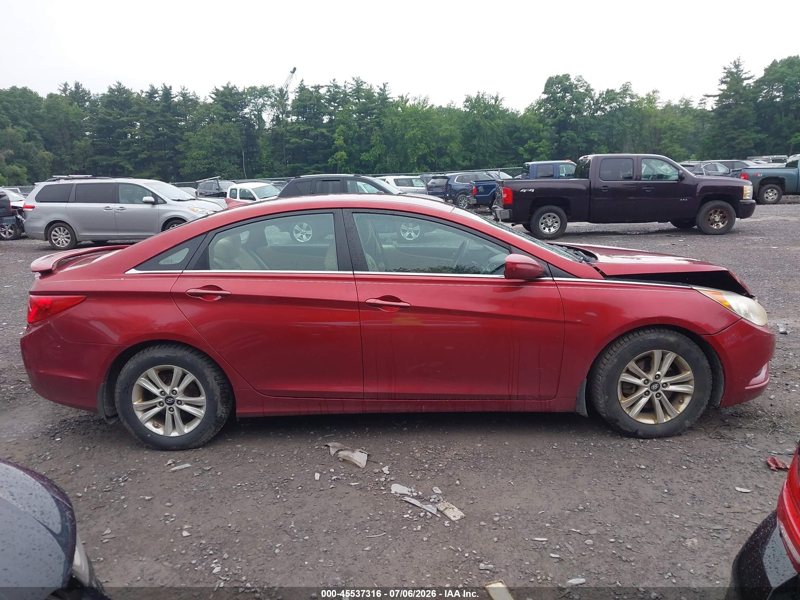 2011 Hyundai Sonata Gls Red vin: 5NPEB4AC4BH111432