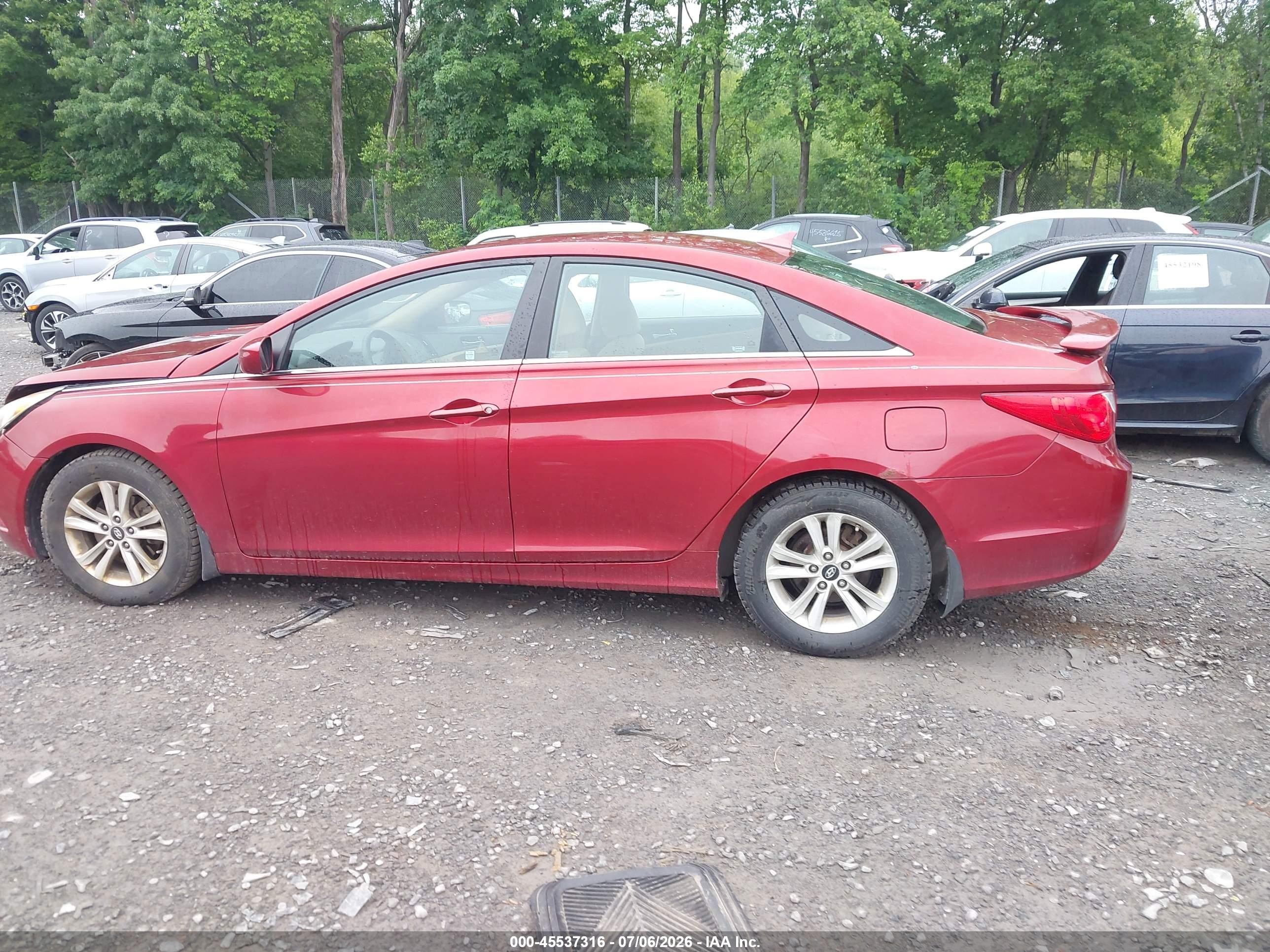 2011 Hyundai Sonata Gls Red vin: 5NPEB4AC4BH111432