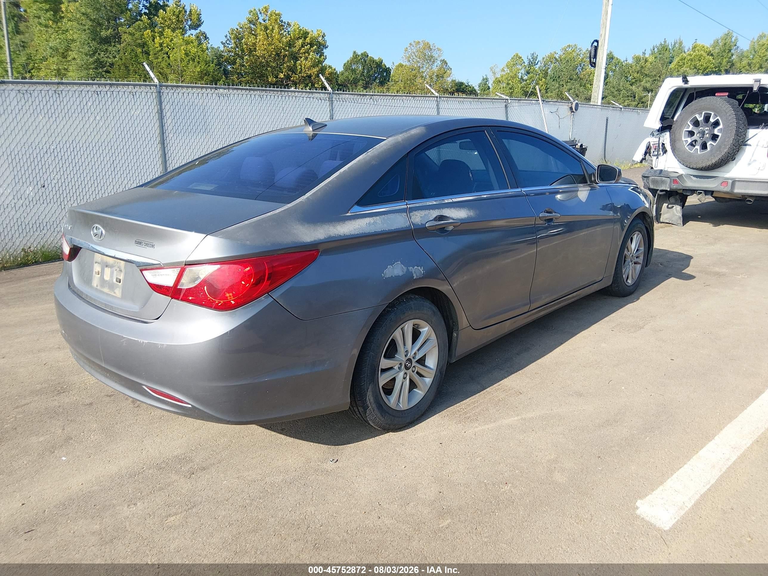 2011 Hyundai Sonata Gls Gray vin: 5NPEB4AC4BH150876