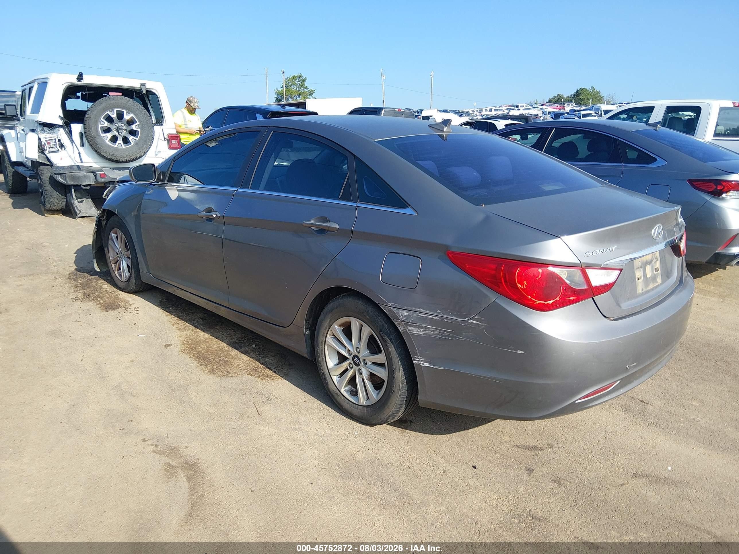 2011 Hyundai Sonata Gls Gray vin: 5NPEB4AC4BH150876