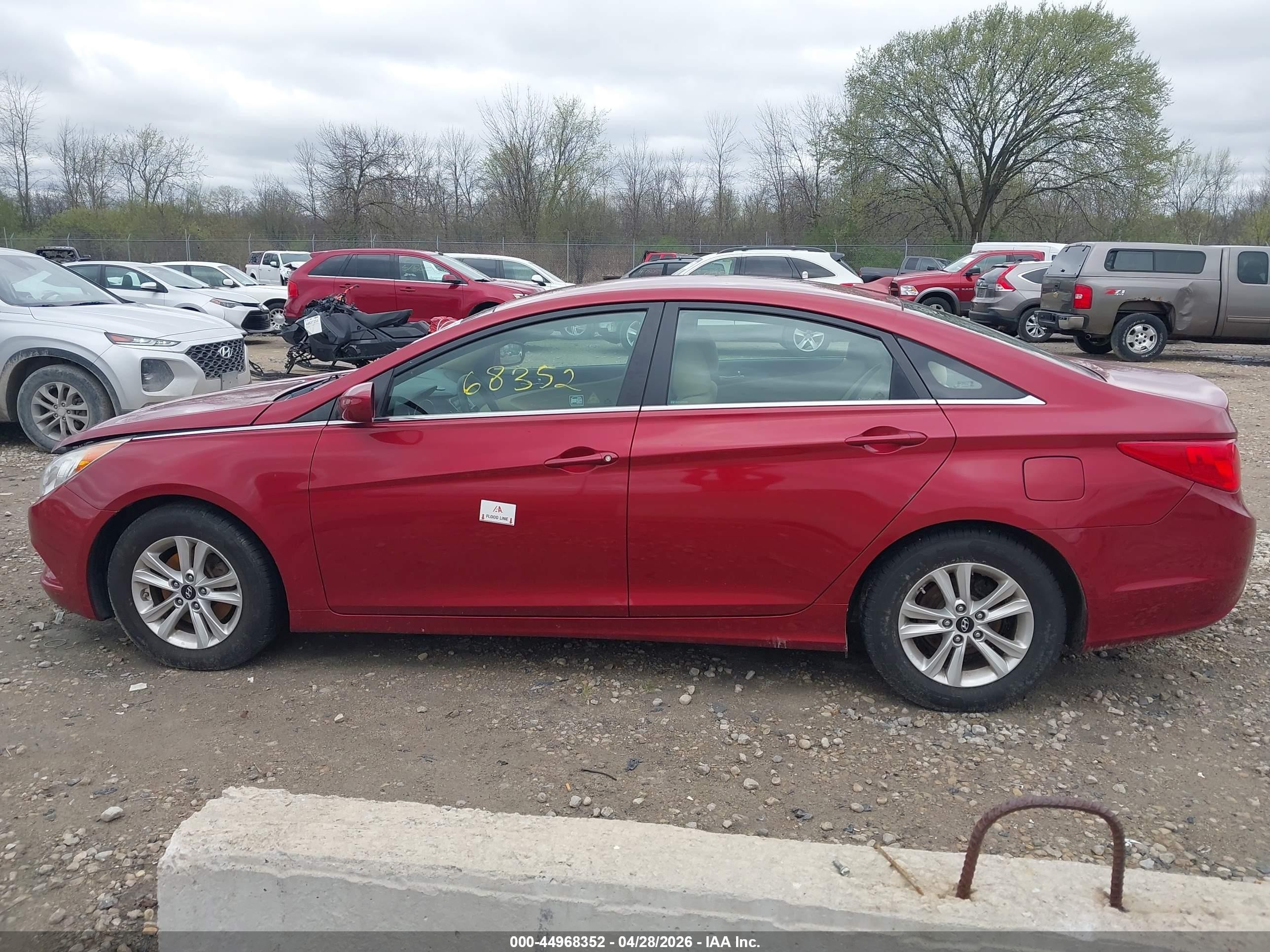 2011 Hyundai Sonata Gls Красный vin: 5NPEB4AC4BH167337