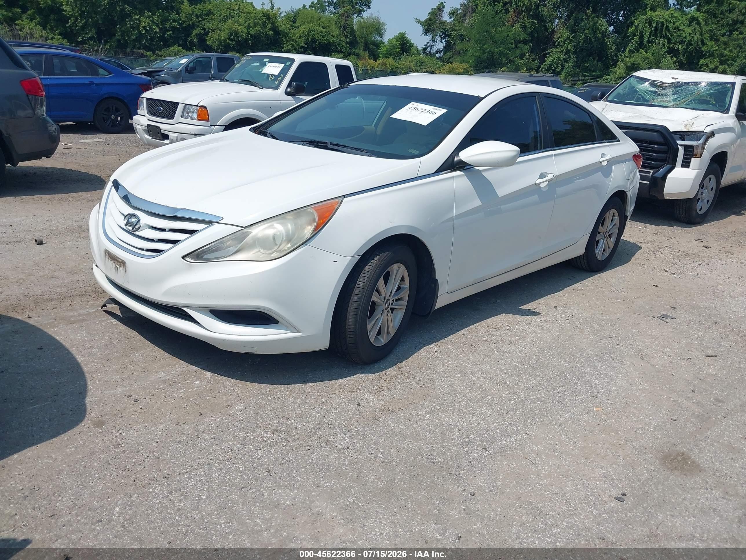 2011 Hyundai Sonata Gls White vin: 5NPEB4AC4BH169444